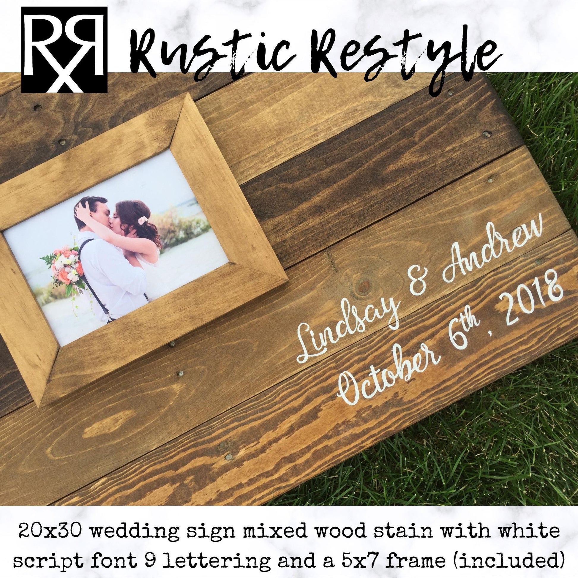 Custom Pallet wall art photo guestbook sign Personalized wood sign wedding guest book alternative for rustic farmhouse theme reception 20x30