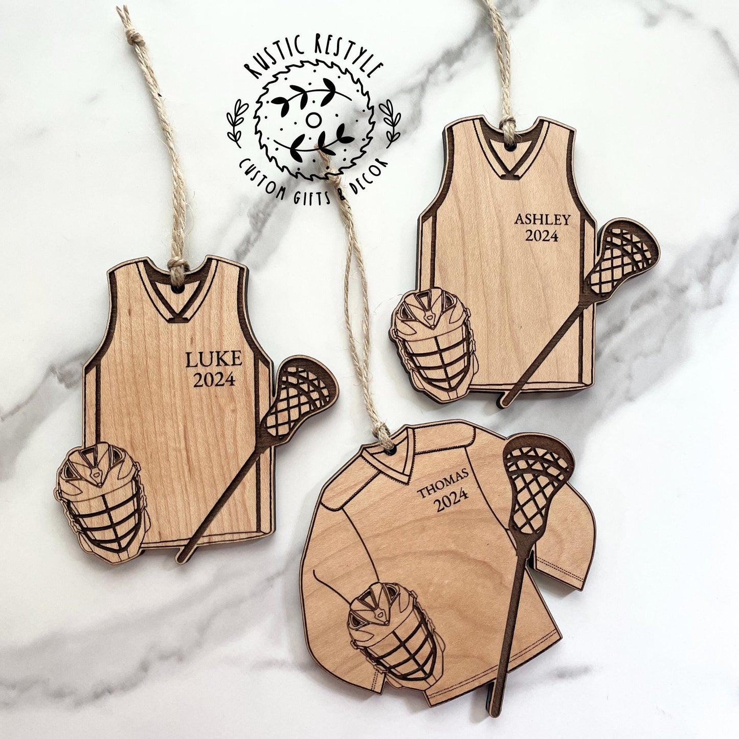 Personalized Lacrosse Christmas Ornament