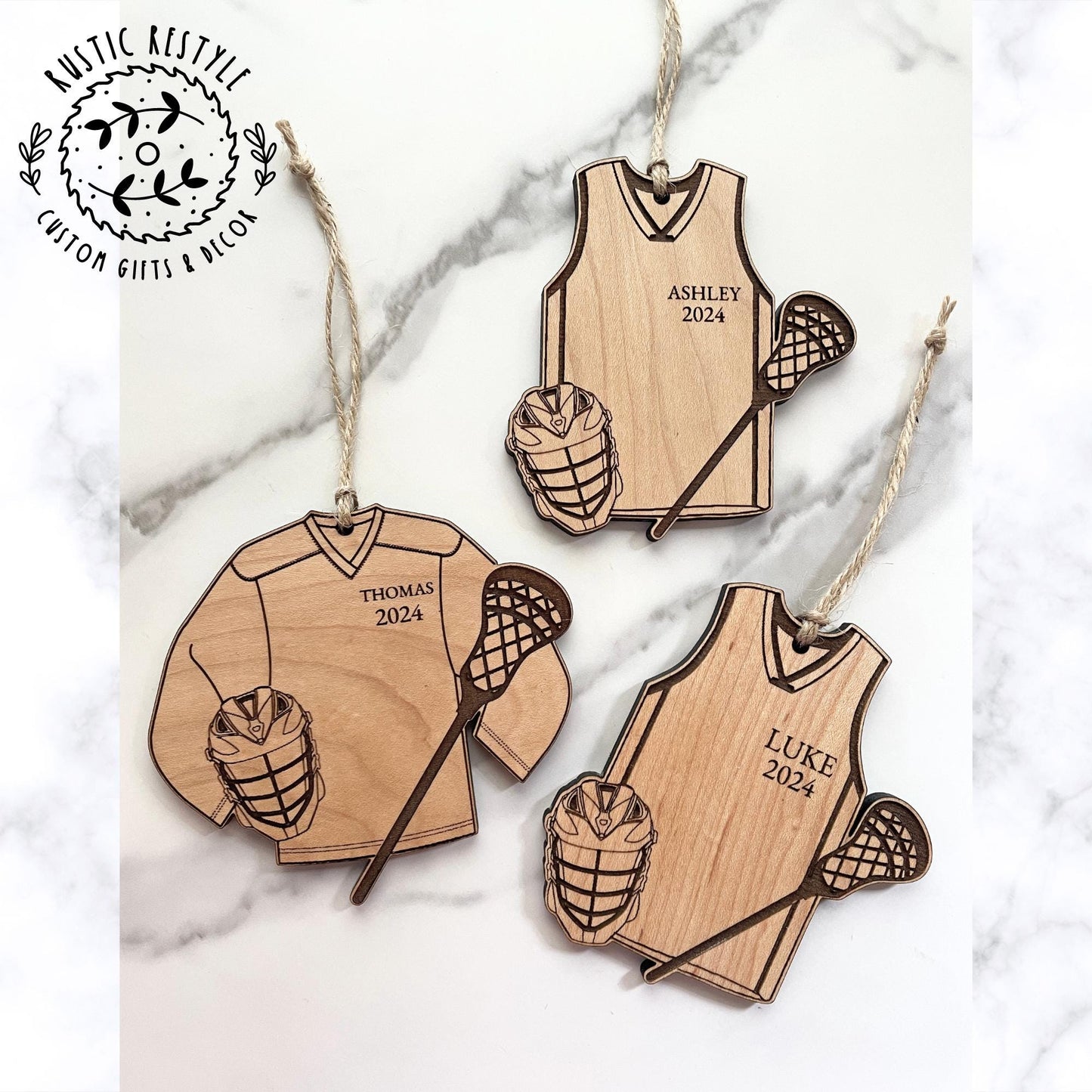Personalized Lacrosse Christmas Ornament