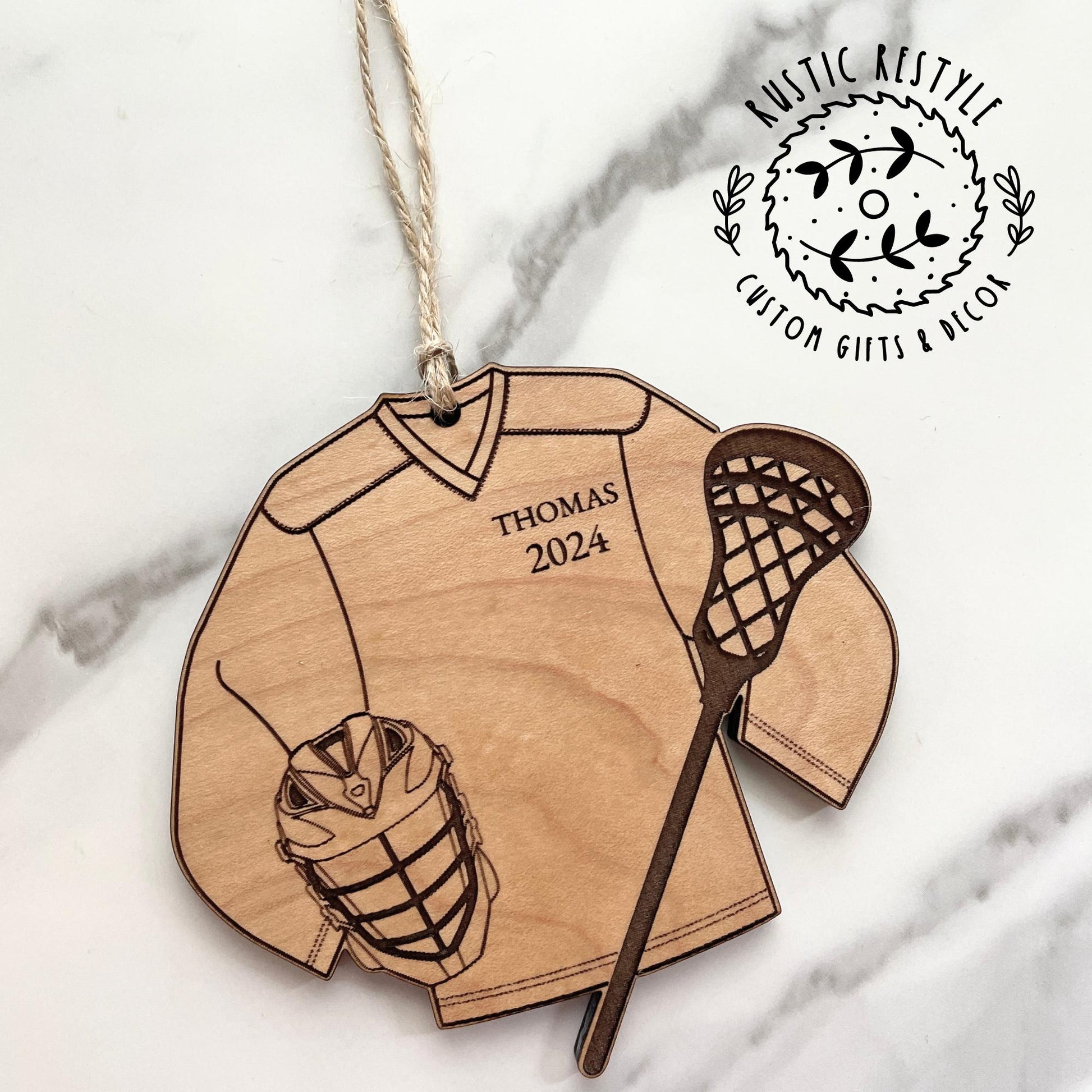 Personalized Lacrosse Christmas Ornament