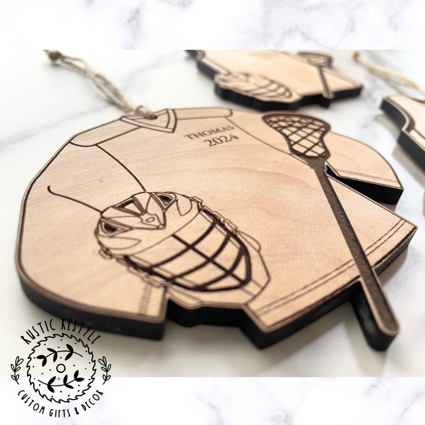 Personalized Lacrosse Christmas Ornament