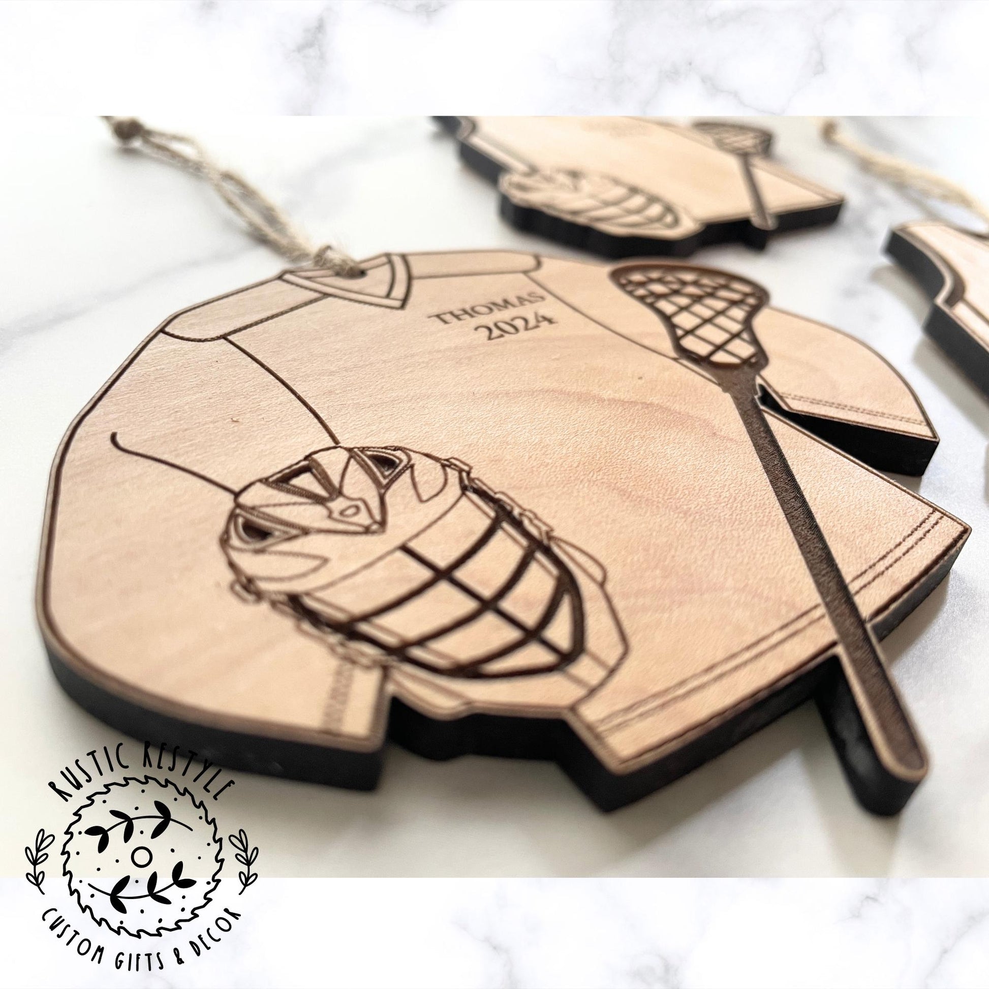 Personalized Lacrosse Christmas Ornament