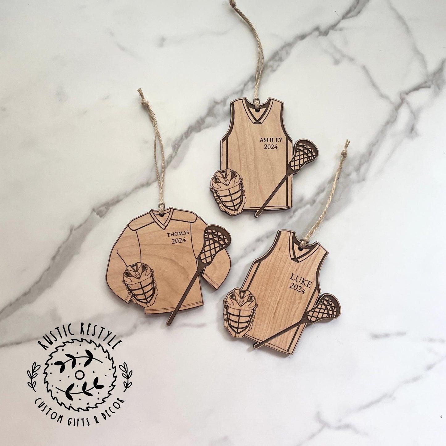 Personalized Lacrosse Christmas Ornament