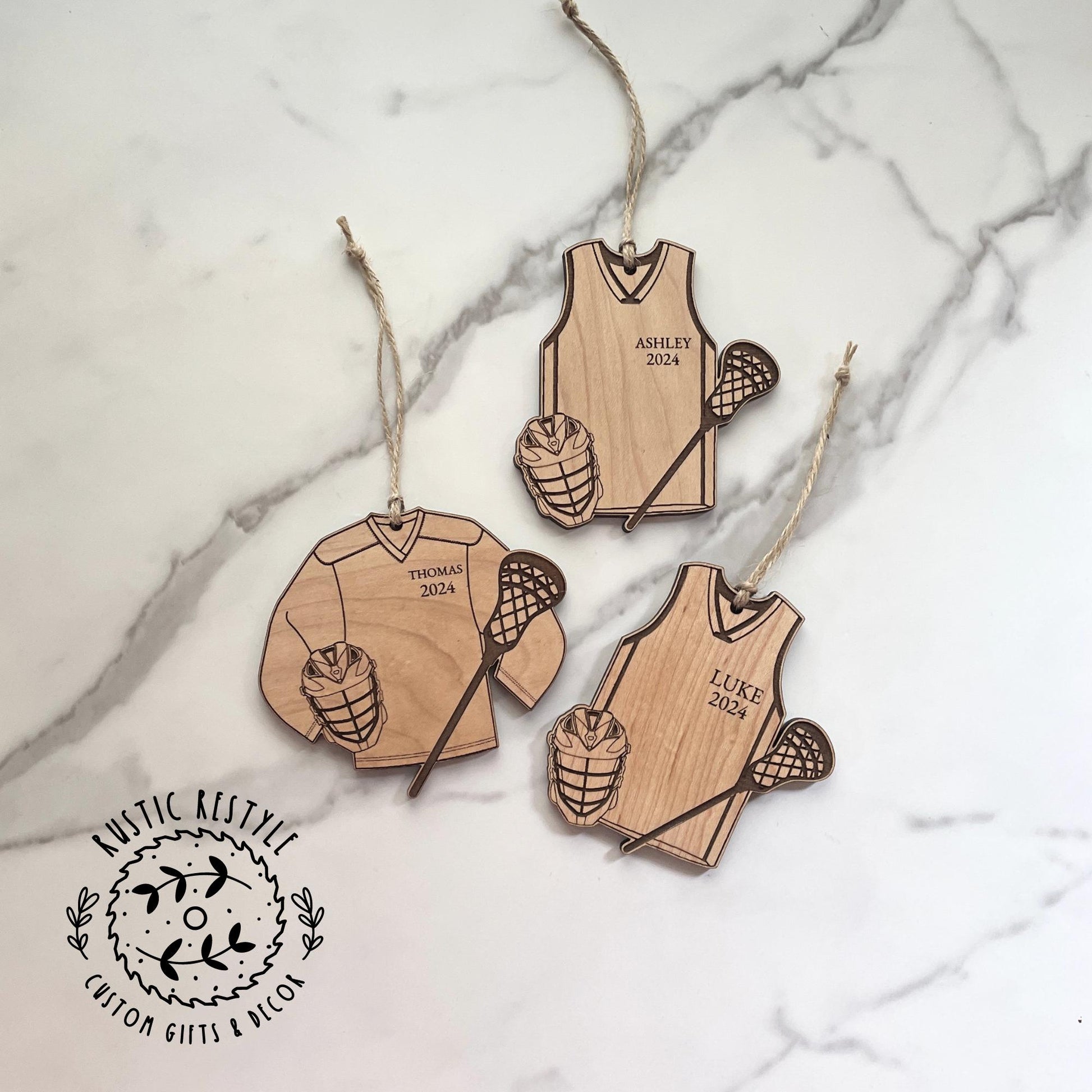 Personalized Lacrosse Christmas Ornament