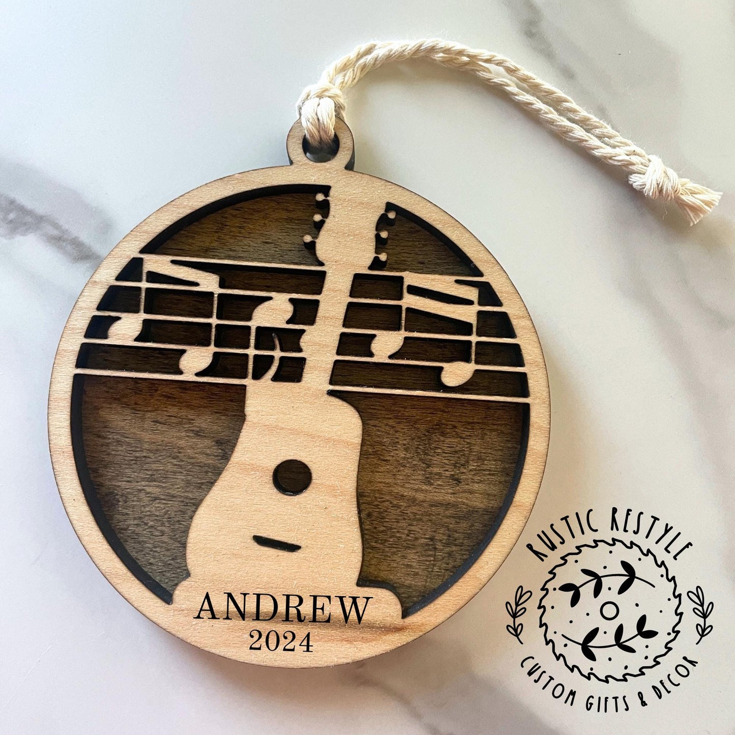 Band Instruments Ornament, Guitar, piano, flute, Violin, Saxophone, drums, cello, french horn, accordion, trumpet