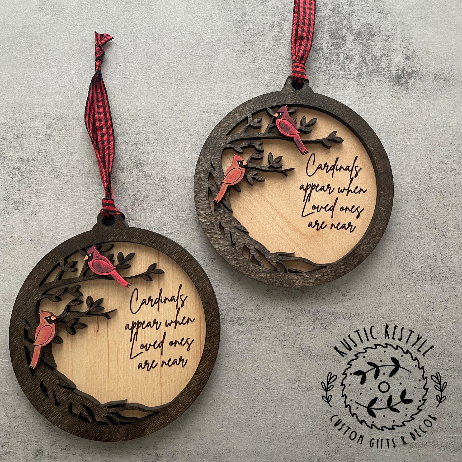 Cardinals appear when loved ones are near ornament