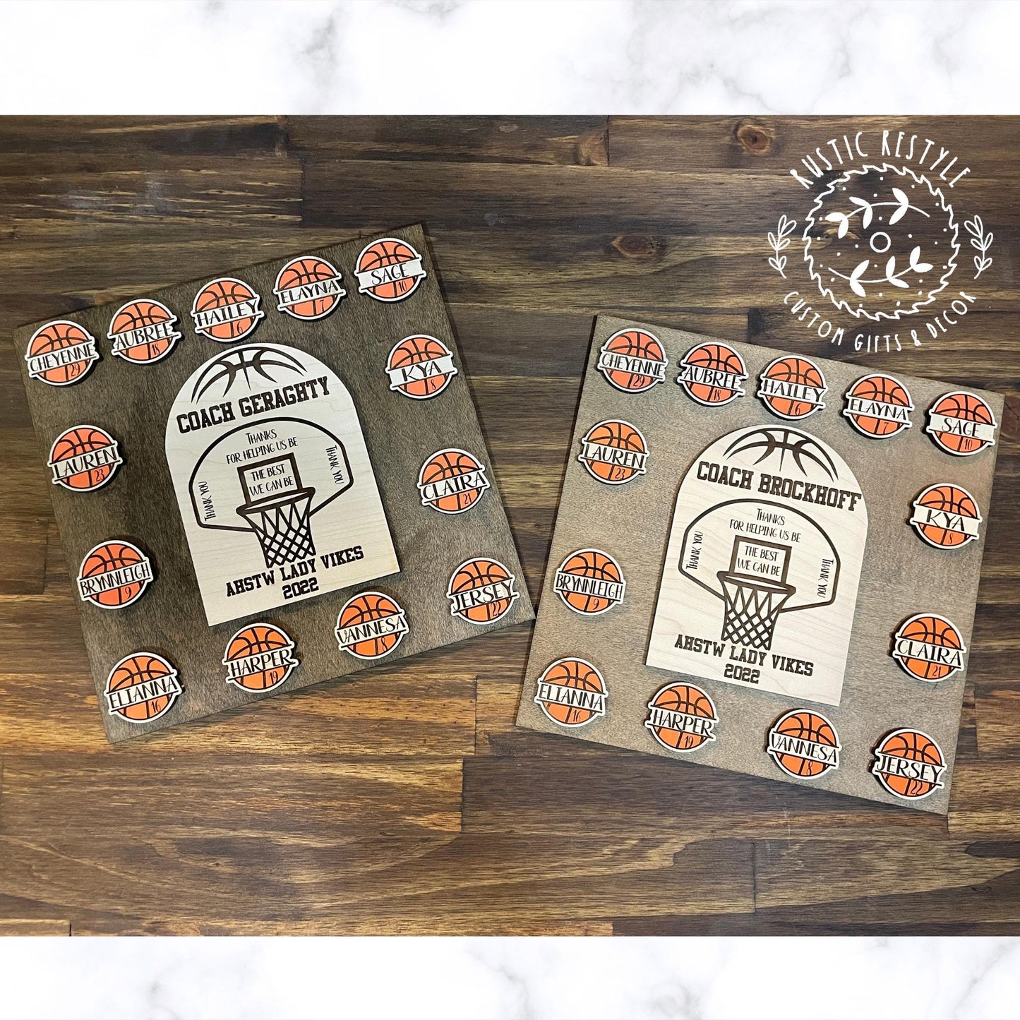 Personalized Basketball Coach's Plaque, Thanks For A Great Season Award, Coach's Thank You Gift