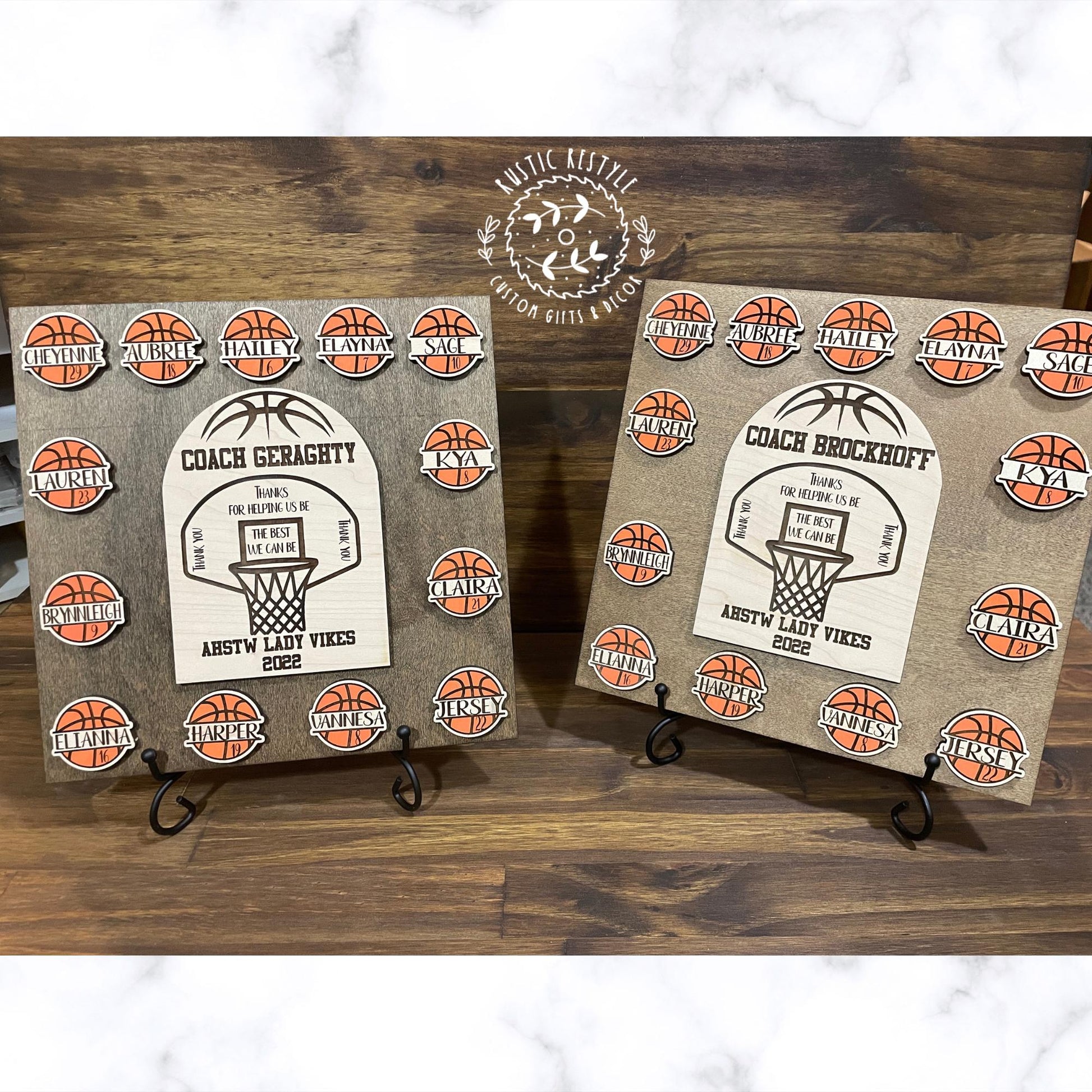 Personalized Basketball Coach's Plaque, Thanks For A Great Season Award, Coach's Thank You Gift