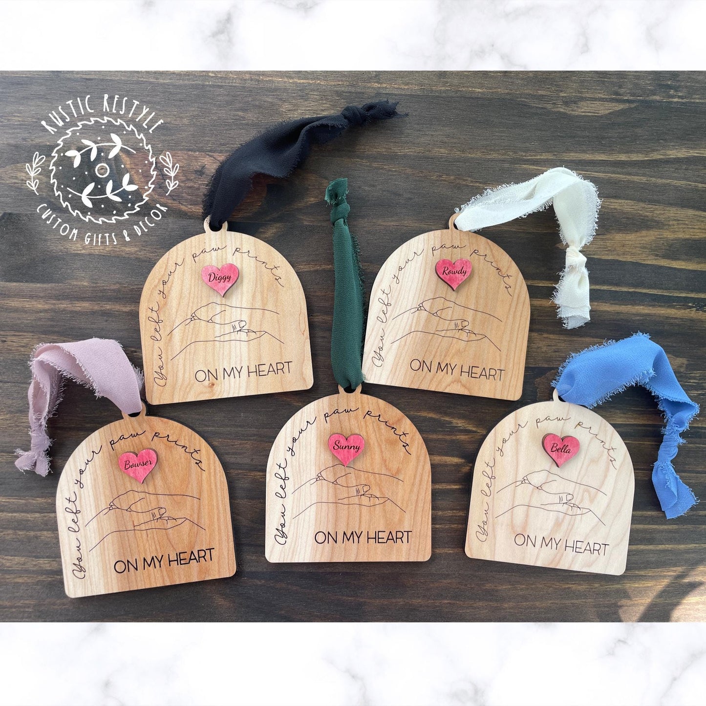 Personalized pet memorial remembrance ornament