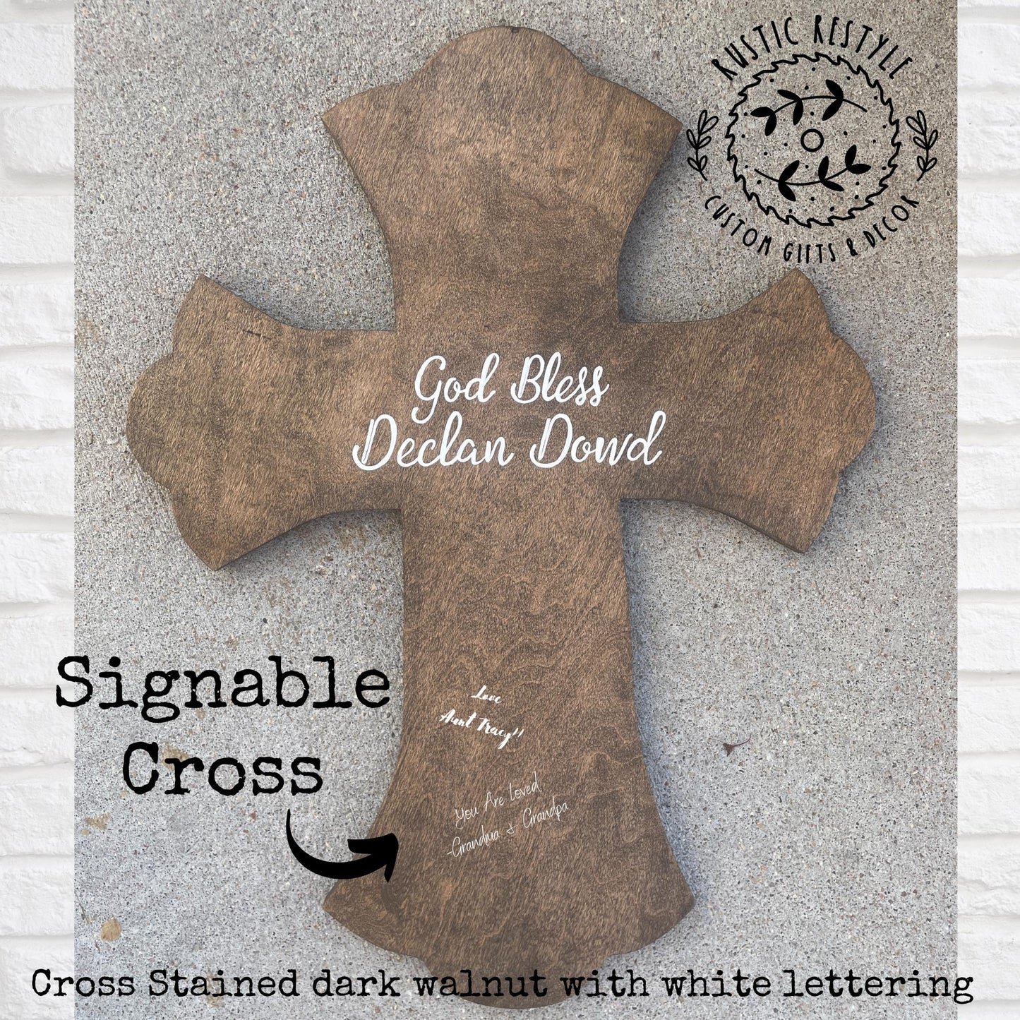 God Bless Personalized wooden cross, Baptism and confirmation sign-able crosses, confirmation keepsake gift