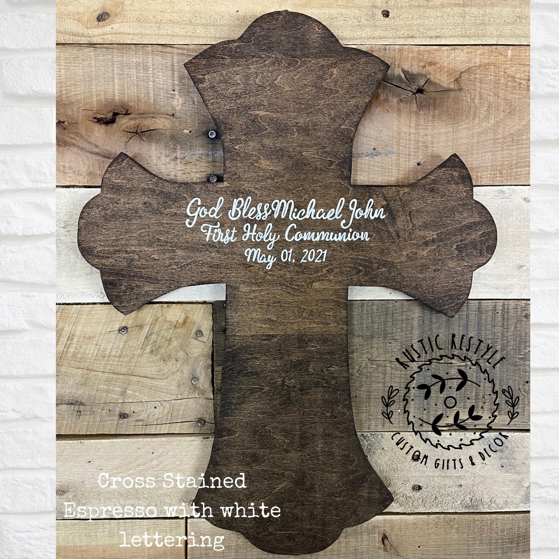God Bless Personalized wooden cross, Baptism and confirmation sign-able crosses, confirmation keepsake gift