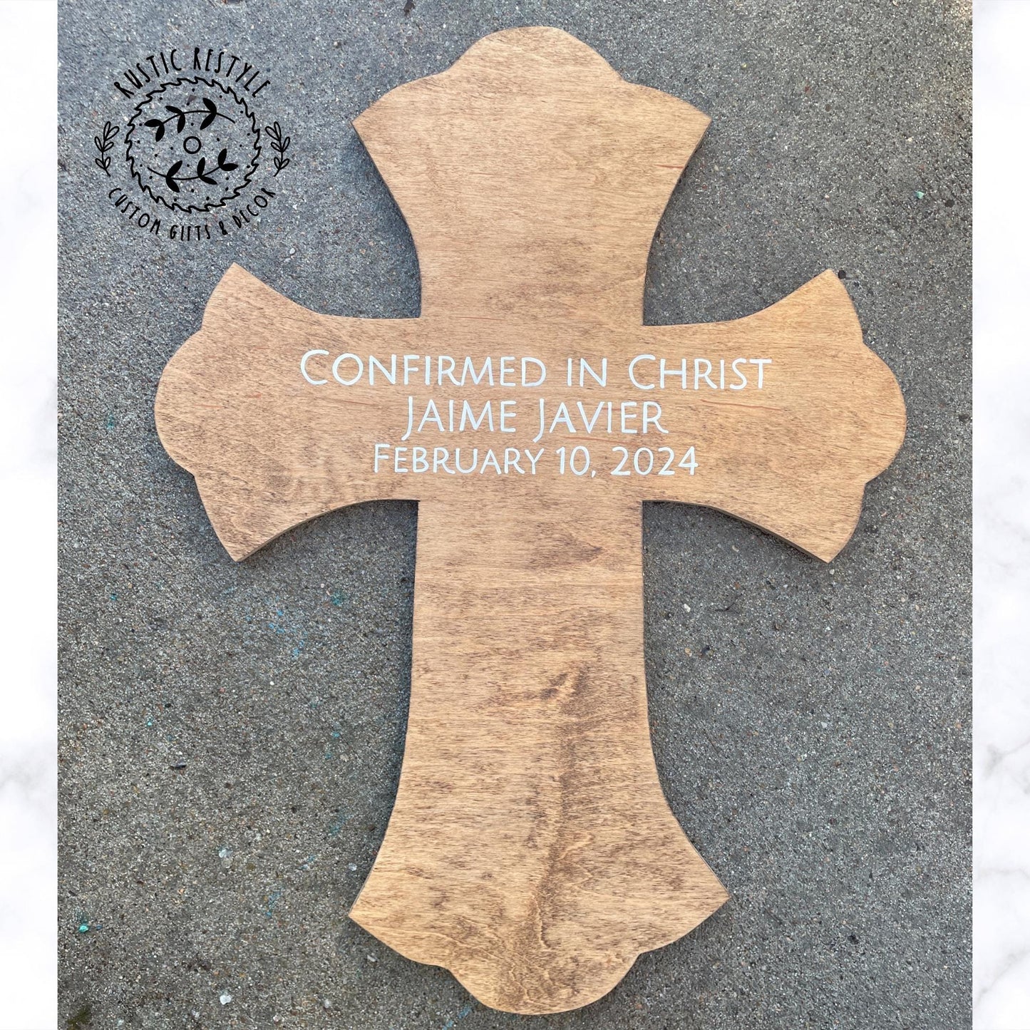 Personalized Wooden Cross for Baptism, Confirmation, Christian Keepsake Gift, Signable
