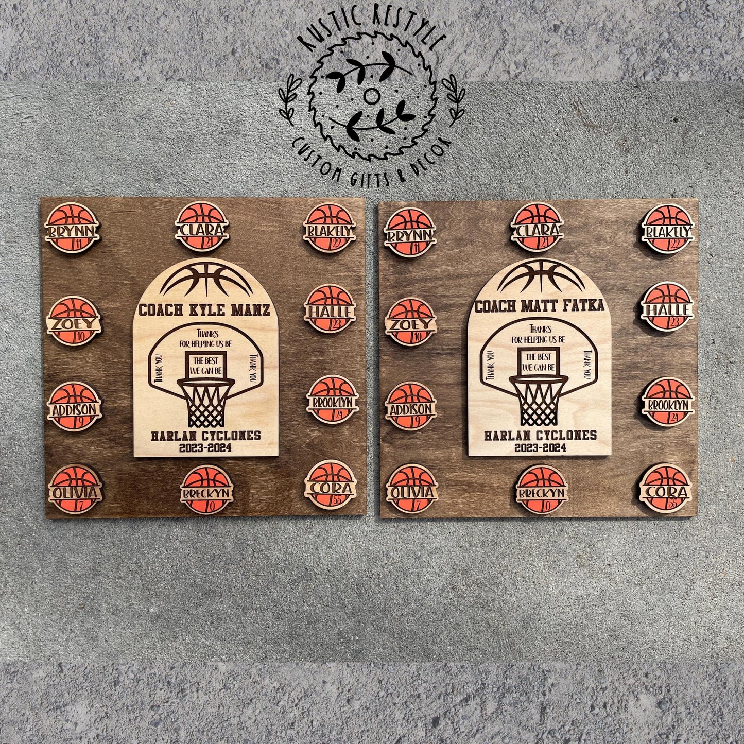 Personalized Basketball Coach's Plaque, Thanks For A Great Season Award, Coach's Thank You Gift