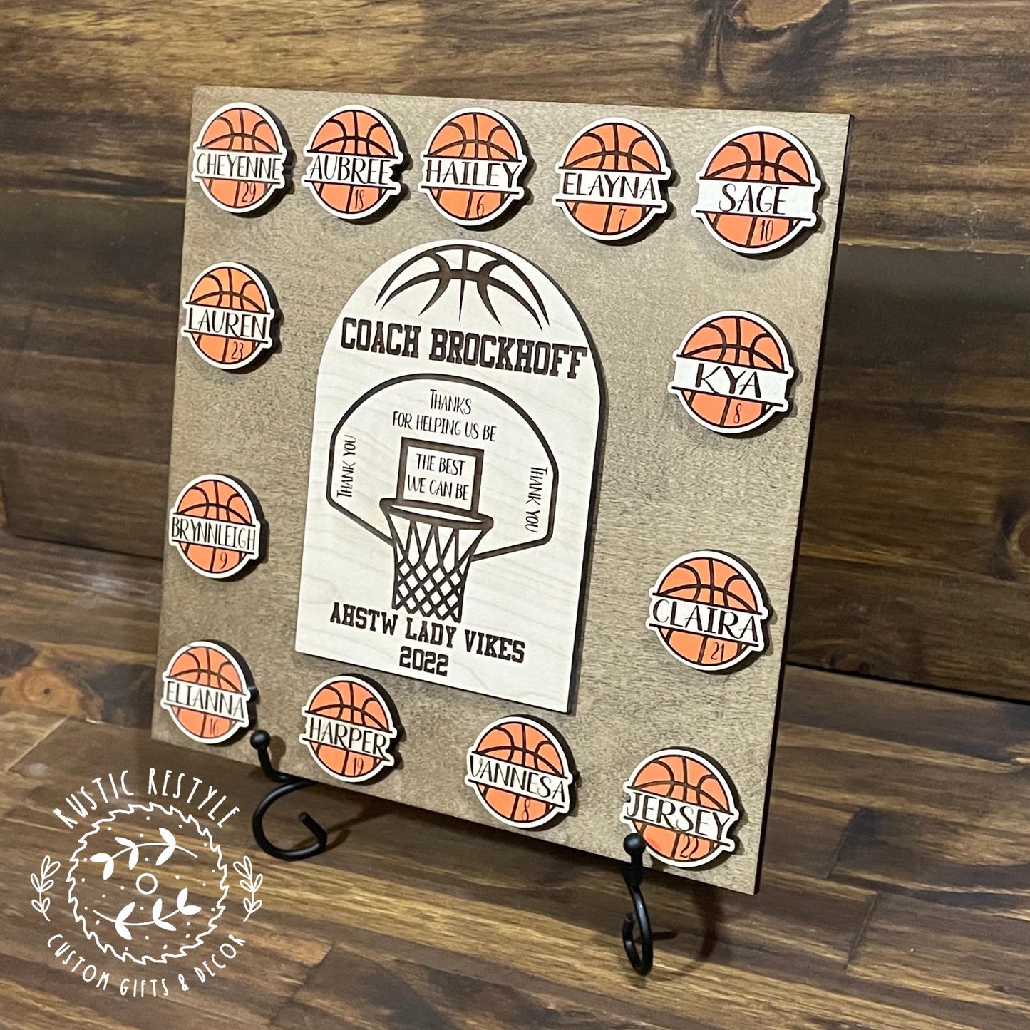 Personalized Basketball Coach's Plaque, Thanks For A Great Season Award, Coach's Thank You Gift