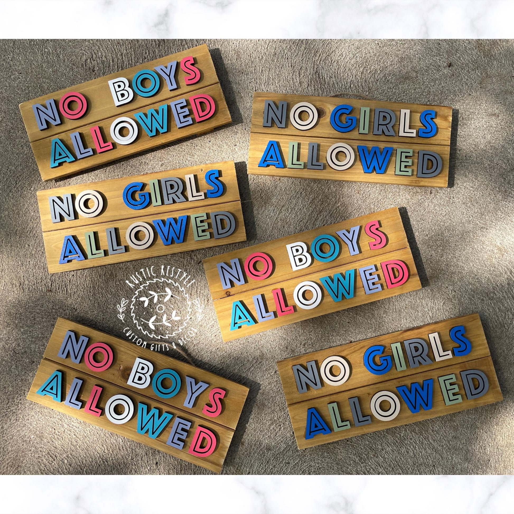 no girls or no boys allowed bedroom door sign