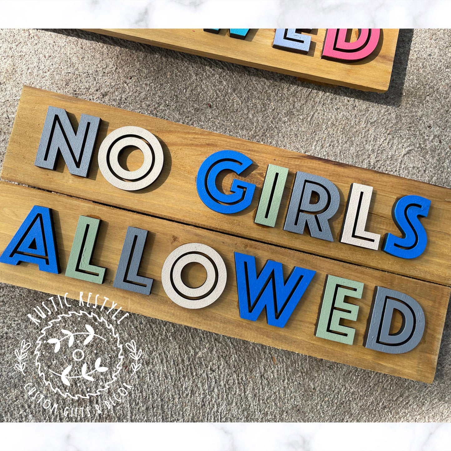 no girls or no boys allowed bedroom door sign