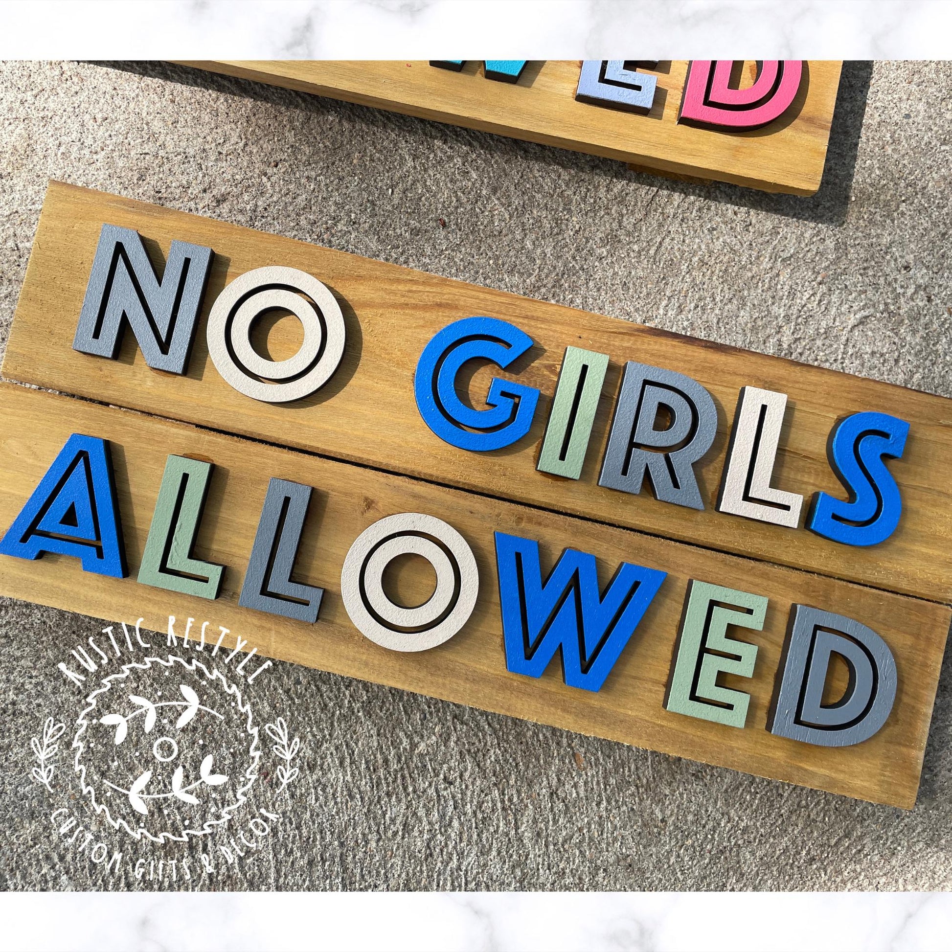 no girls or no boys allowed bedroom door sign