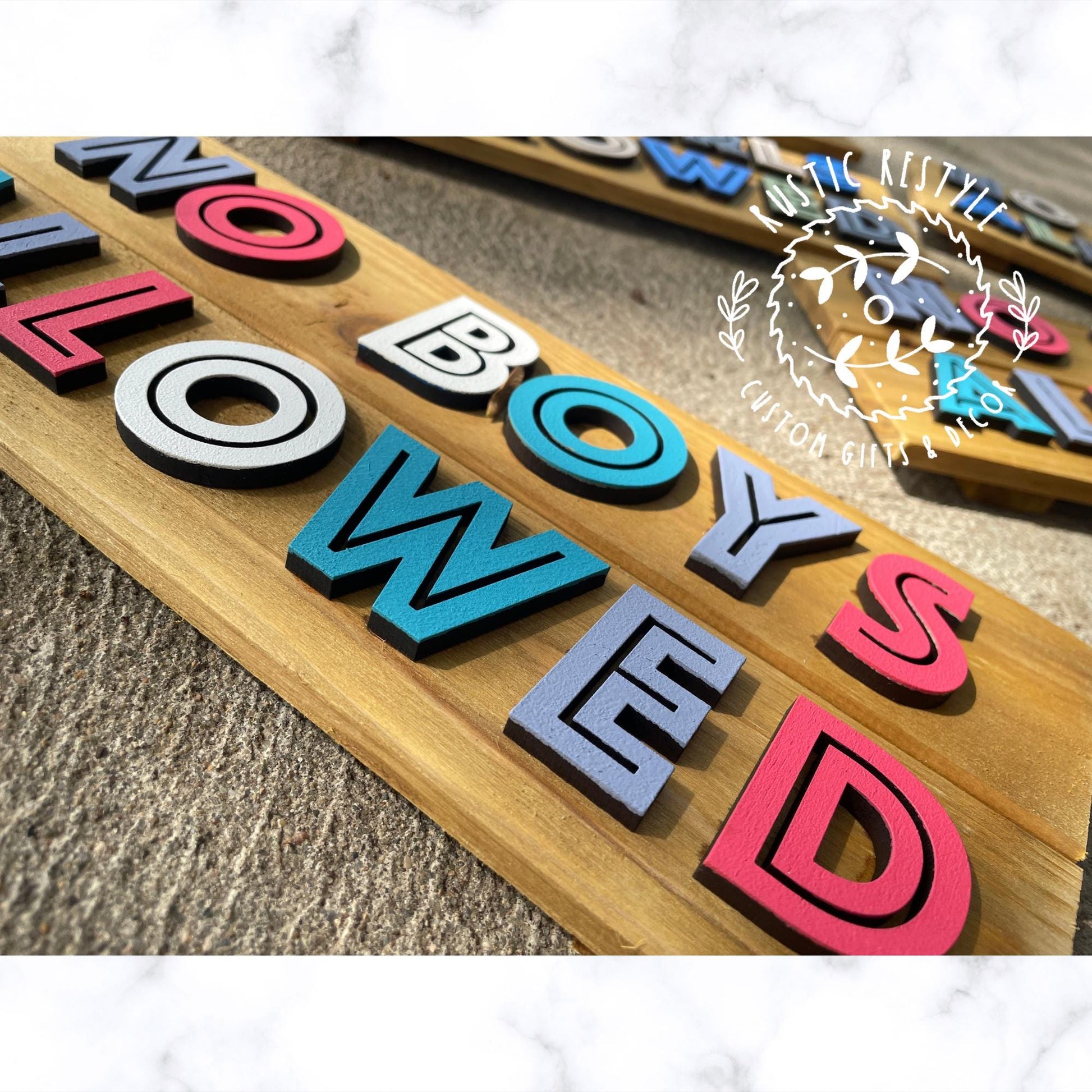 no girls or no boys allowed bedroom door sign
