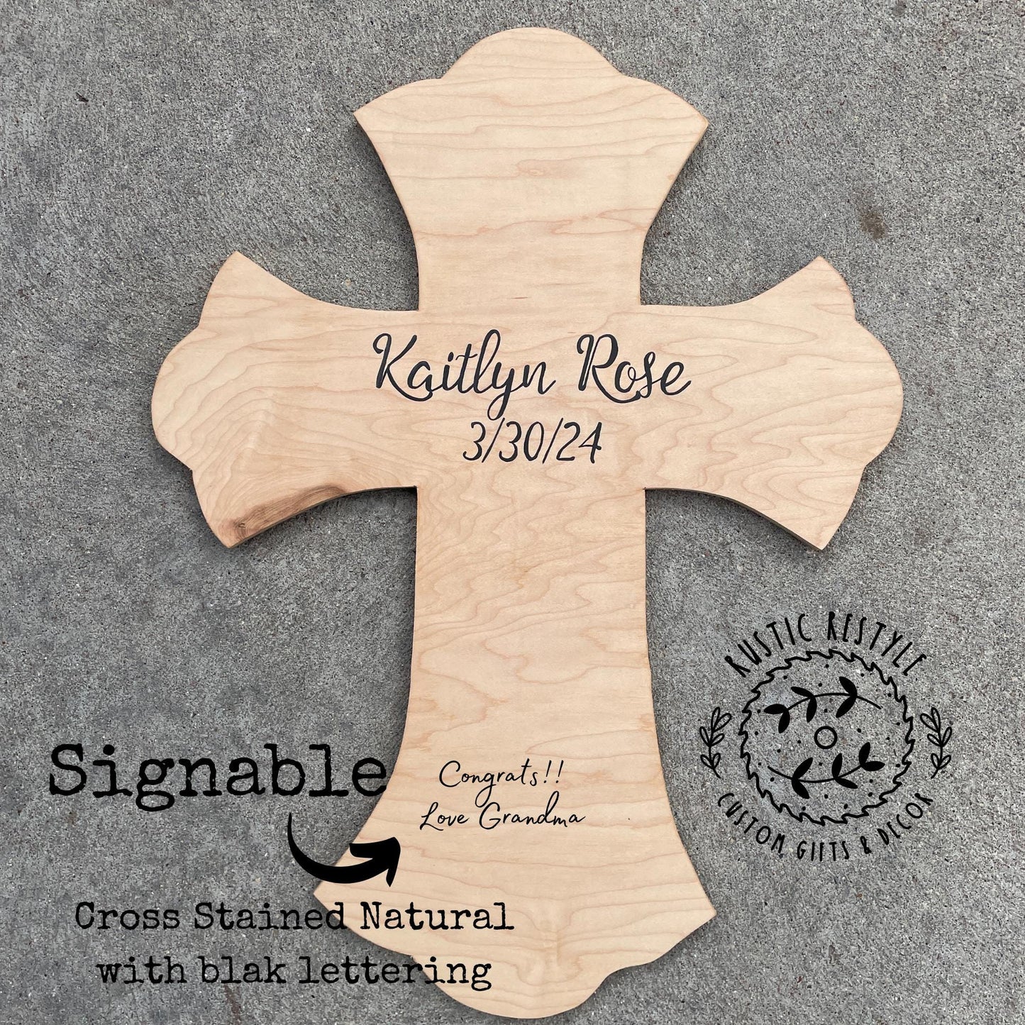 God Bless Personalized wooden cross, Baptism and confirmation sign-able crosses, confirmation keepsake gift