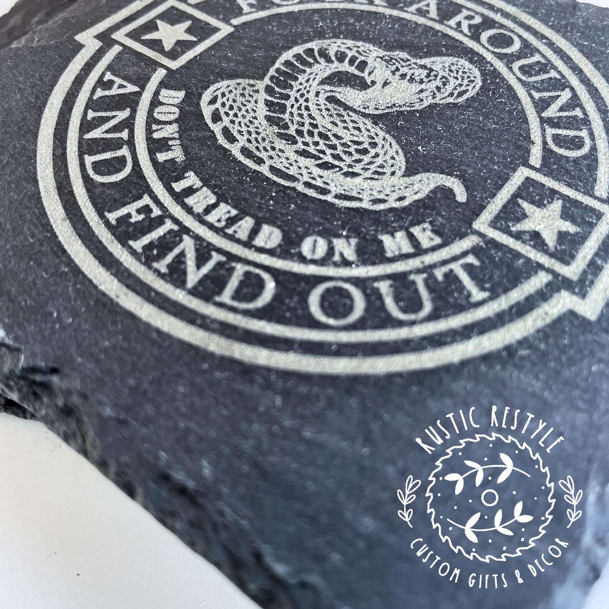 FAFO,Fuck around and find out set of 4 Slate Coasters, custom gift