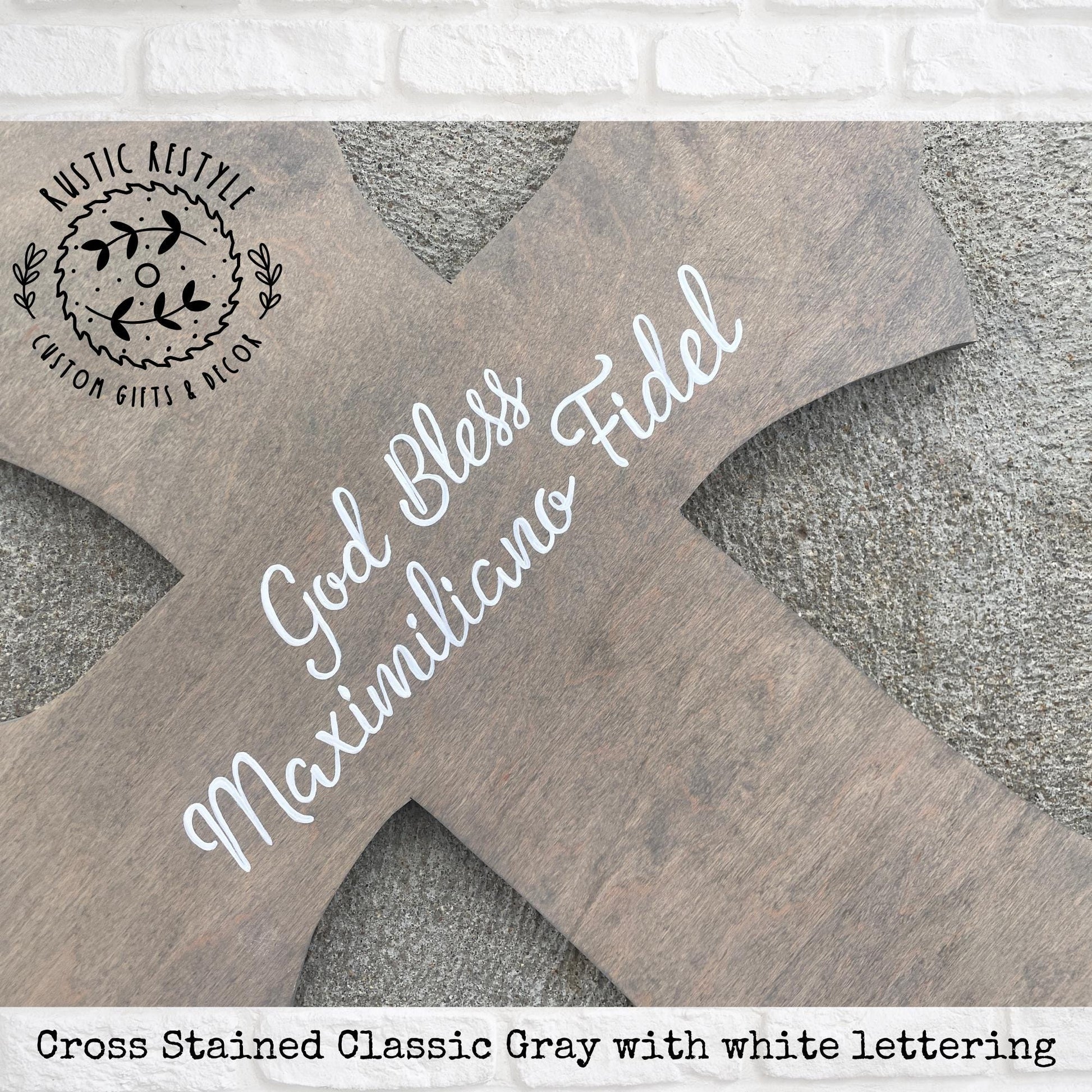 God Bless Personalized wooden cross, Baptism and confirmation sign-able crosses
