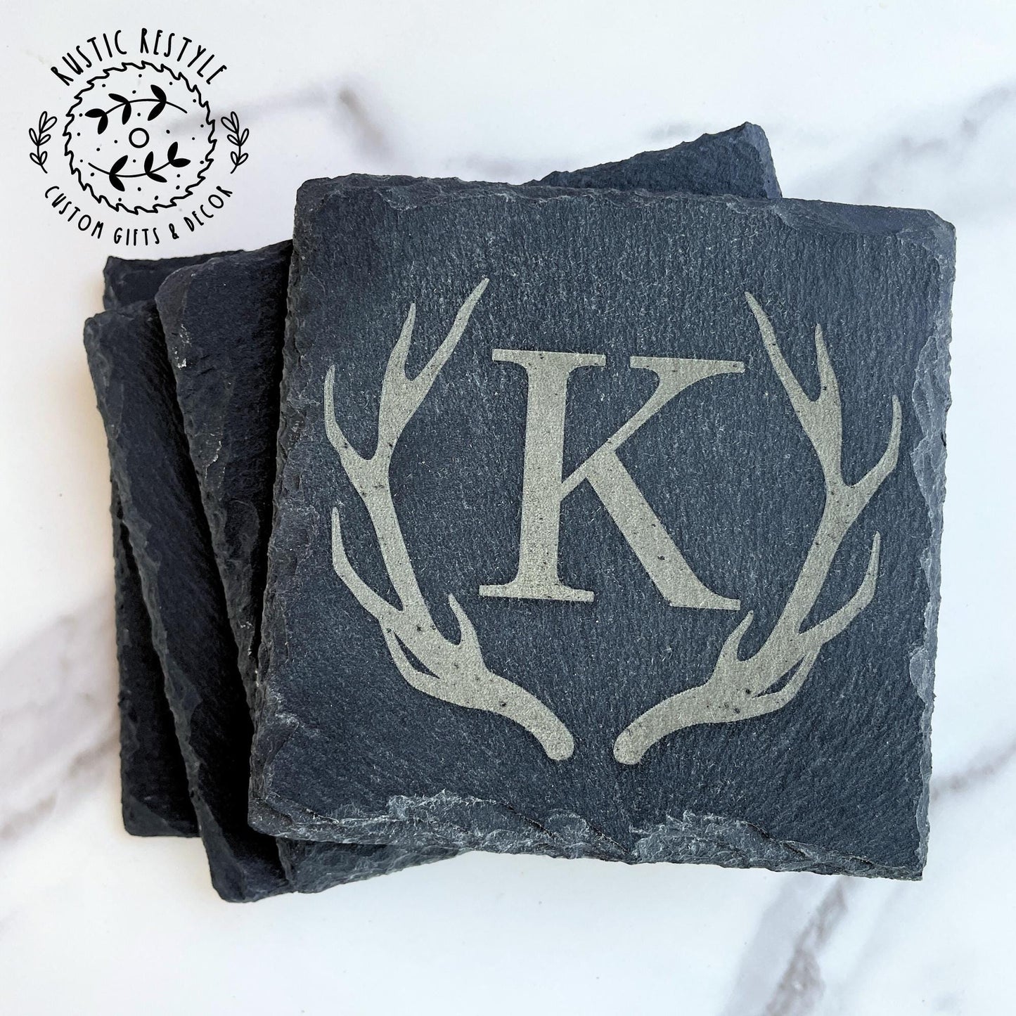 set of 4 Slate Coasters, custom gift