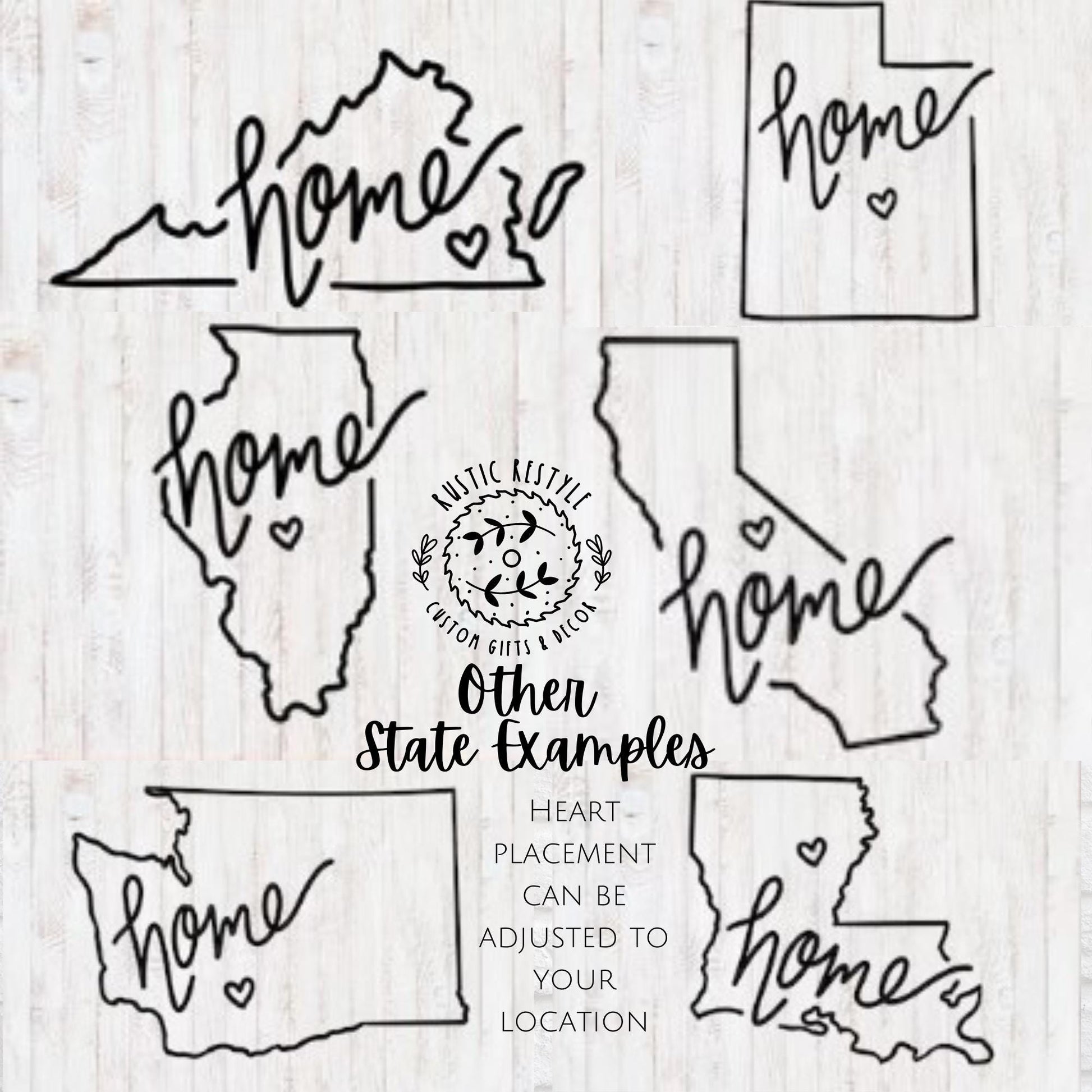 set of 4 Slate Coasters, custom home state gift
