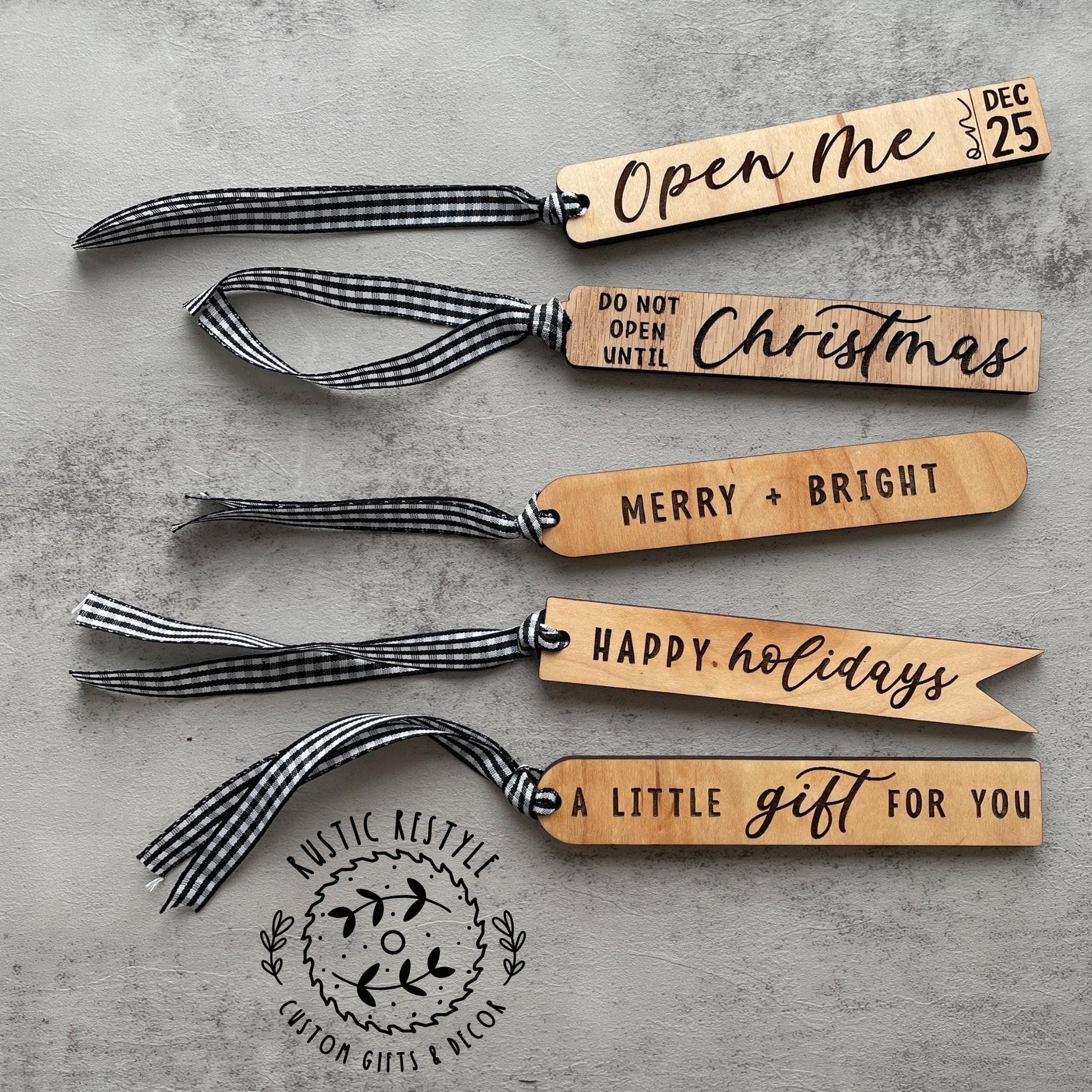 Gift tags for Christmas Presents make your own set, long skinny gift tags for Christmas gifts