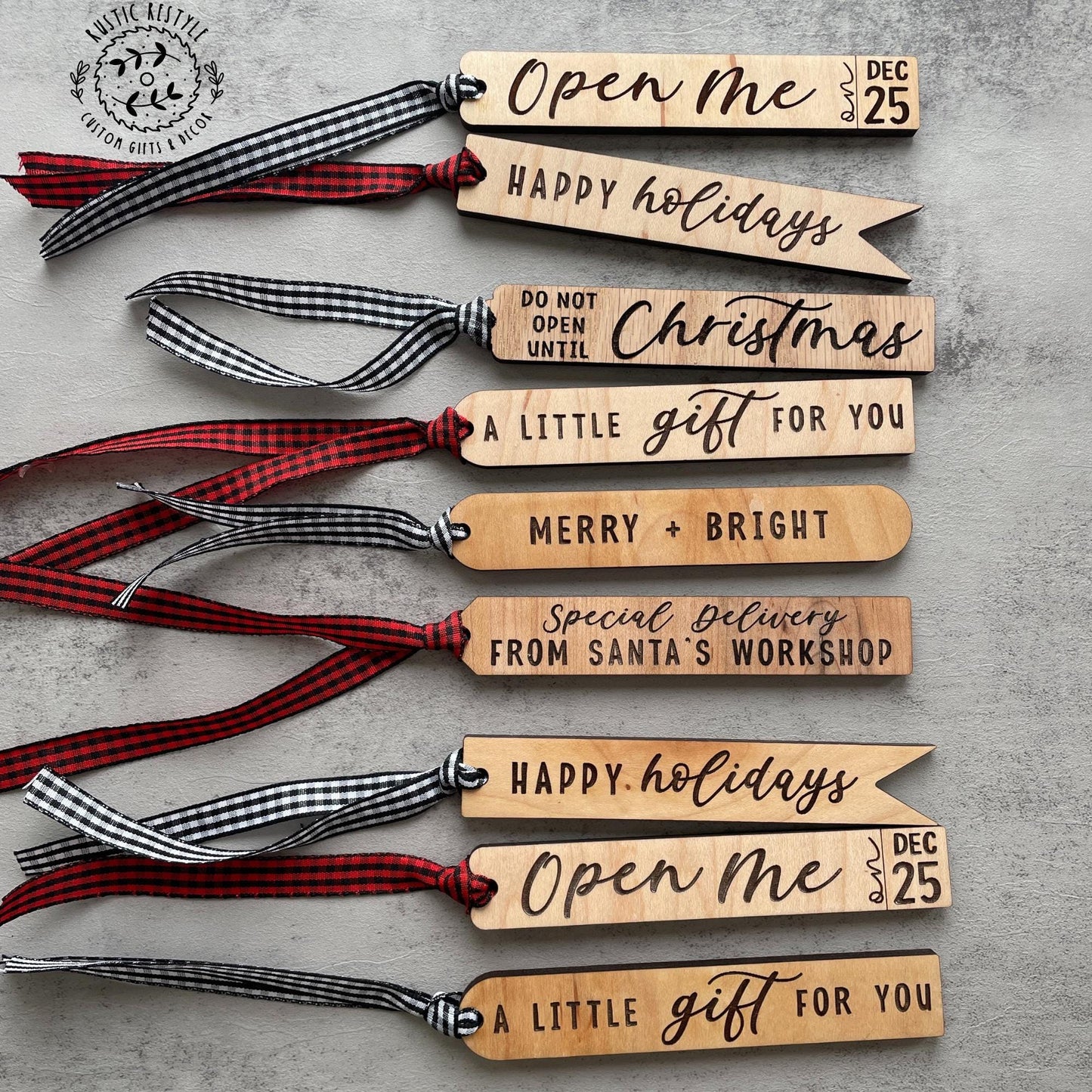 Gift tags for Christmas Presents make your own set, long skinny gift tags for Christmas gifts