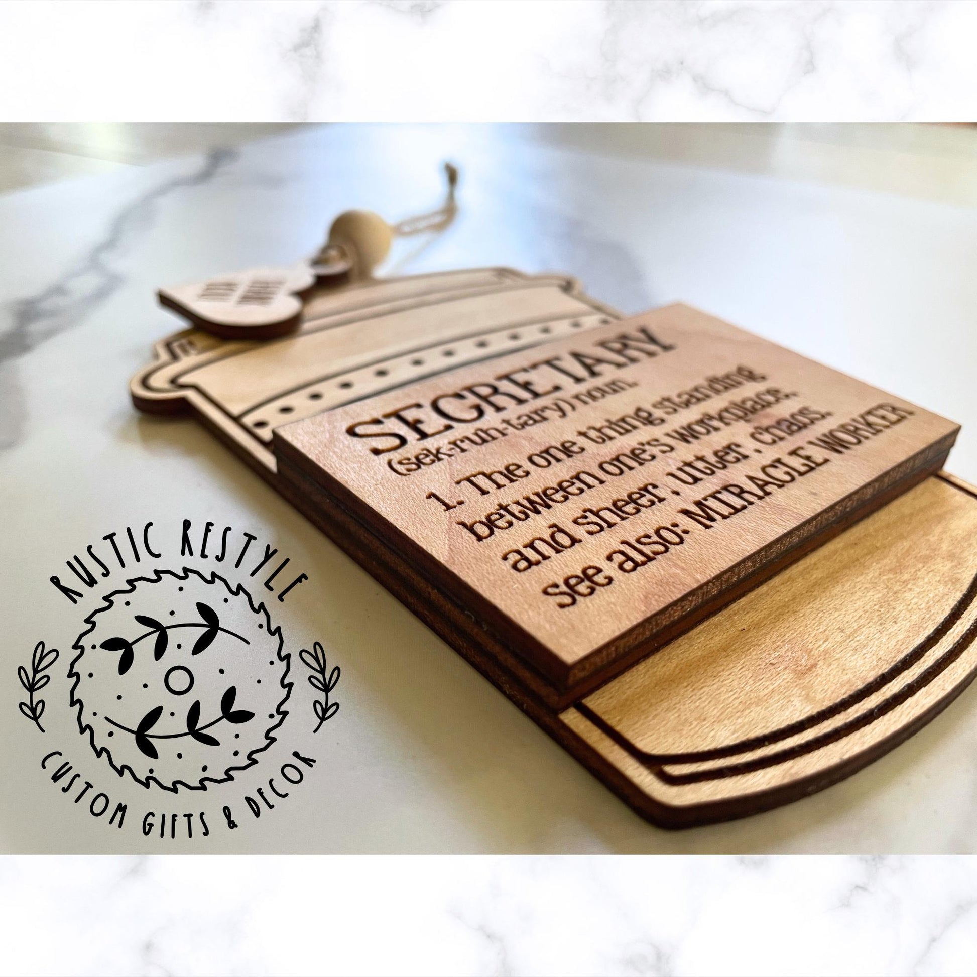 Secretary coffee cup ornament gift card holder Customizable office decoration gift for secretaries