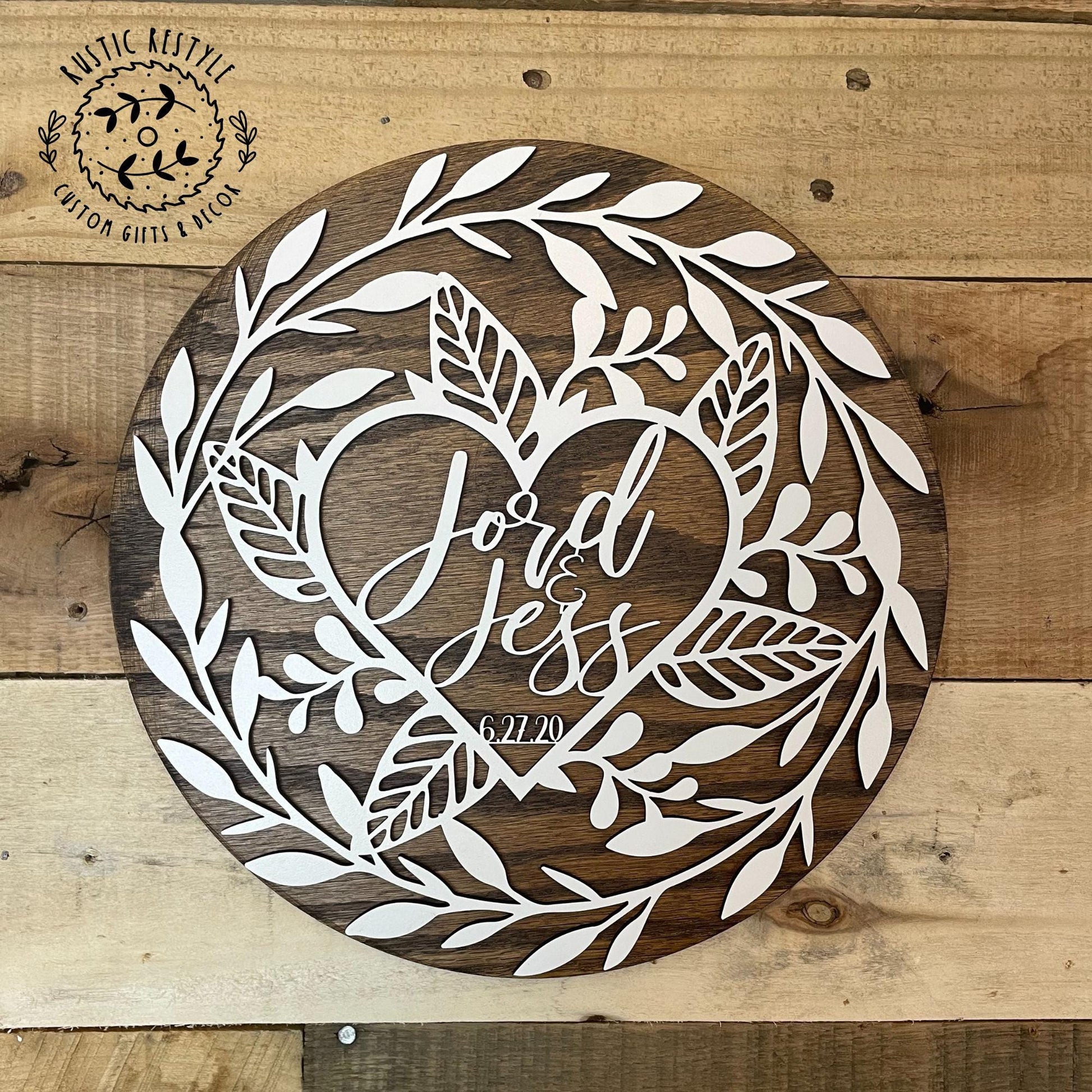 Personalized Wooden Heart plaque Valentine's Day Gift, anniversary, laser cut wood wall decor