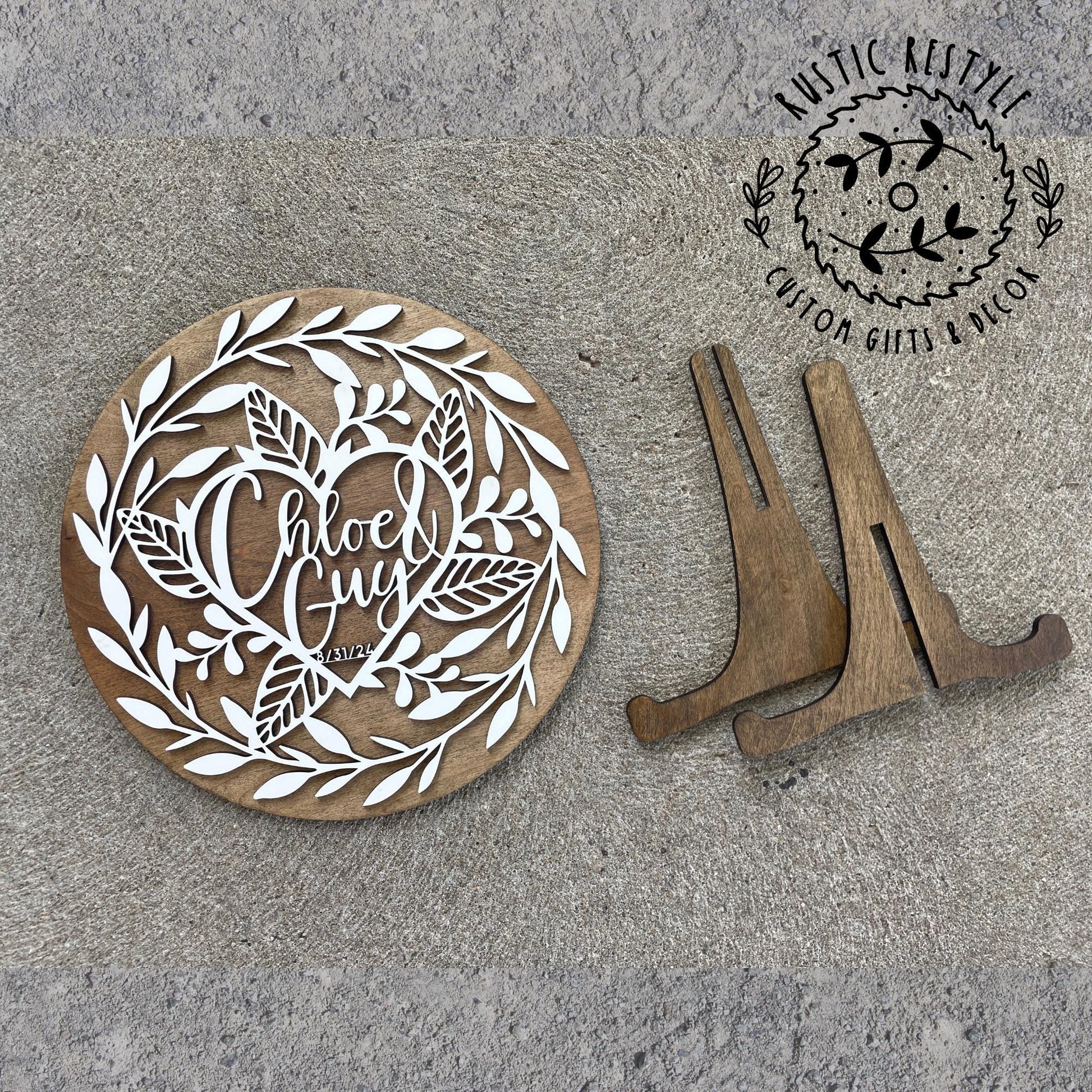 Personalized Wooden Heart plaque Valentine's Day Gift, anniversary, laser cut wood wall decor