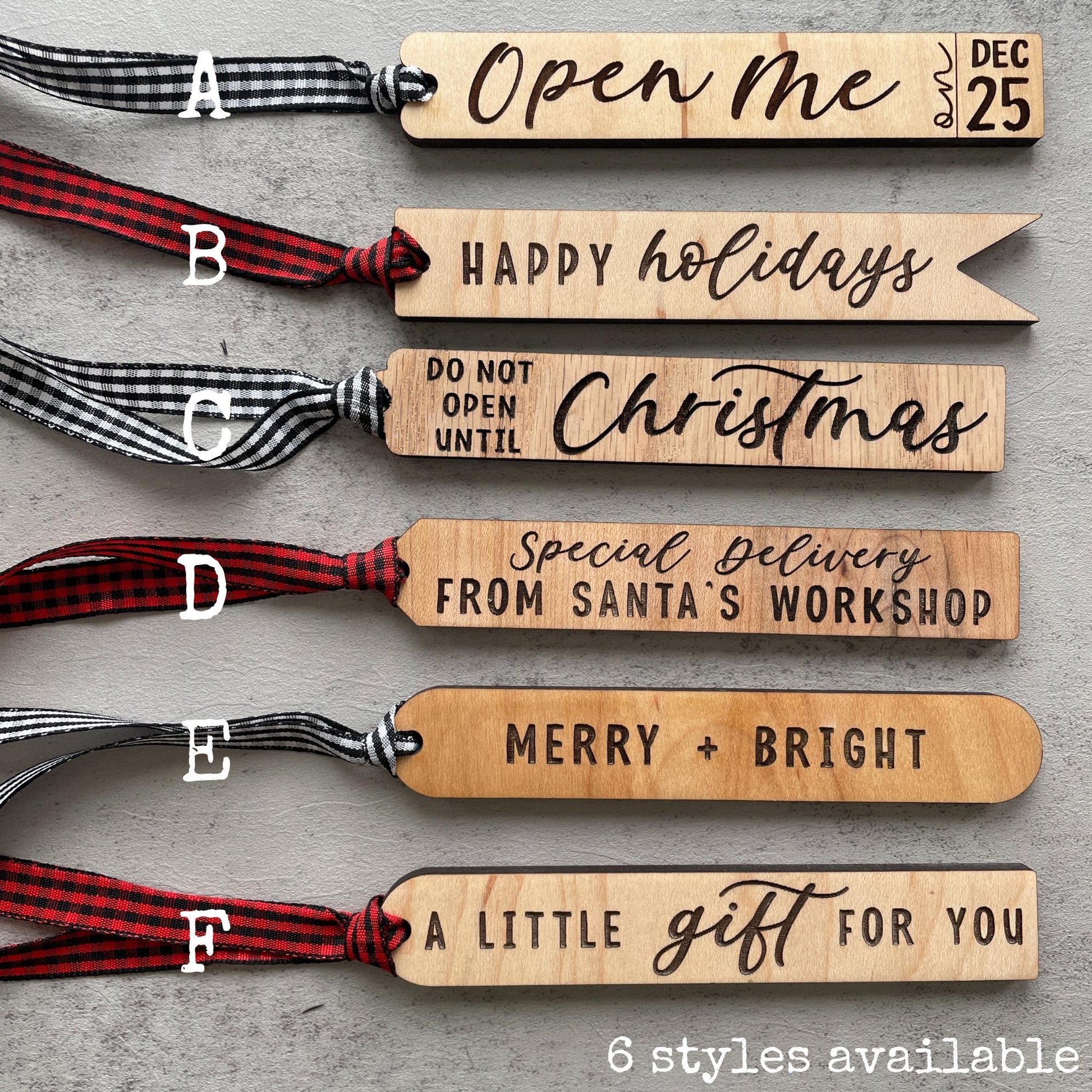 Gift tags for Christmas Presents make your own set, long skinny gift tags for Christmas gifts