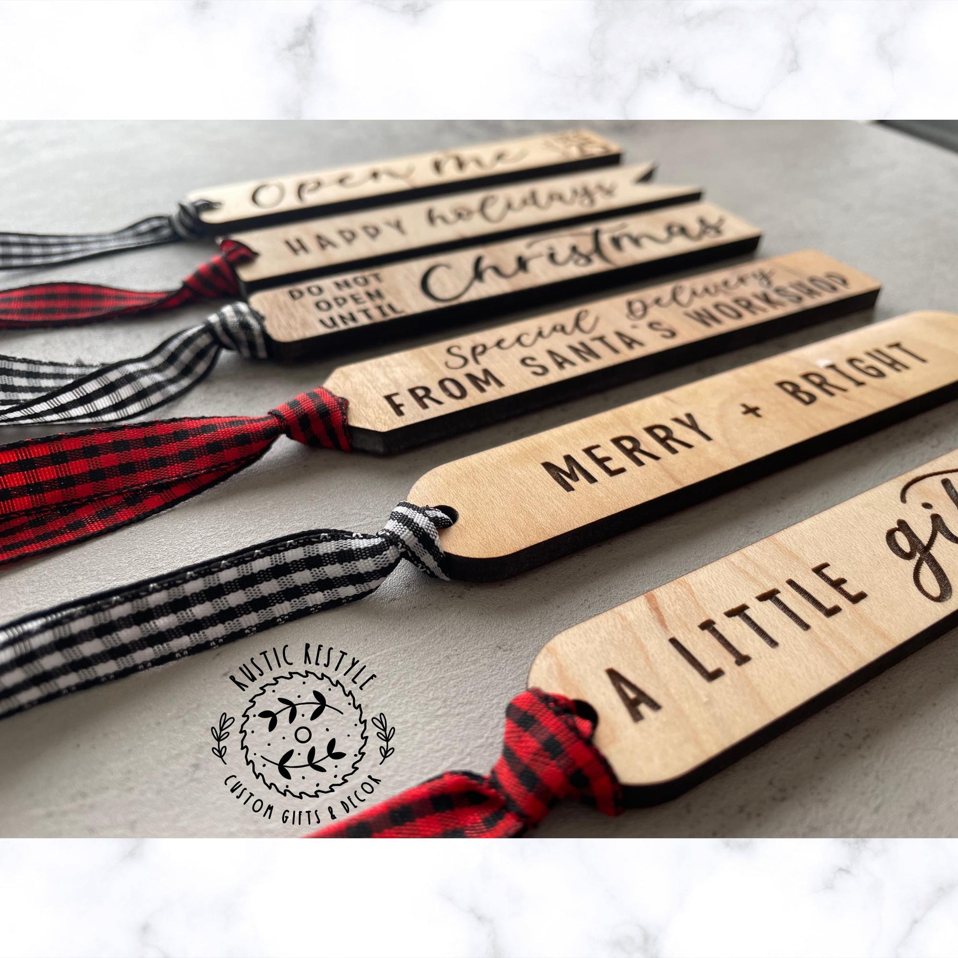 Gift tags for Christmas Presents make your own set, long skinny gift tags for Christmas gifts