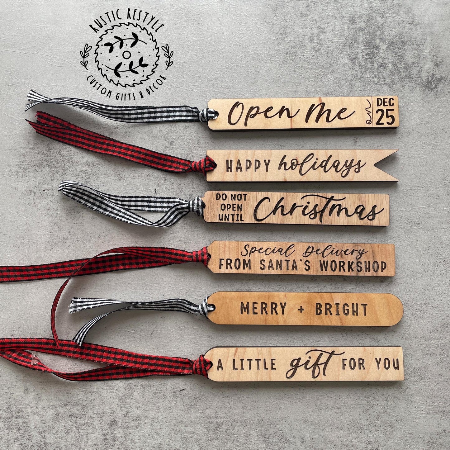 Gift tags for Christmas Presents make your own set, long skinny gift tags for Christmas gifts