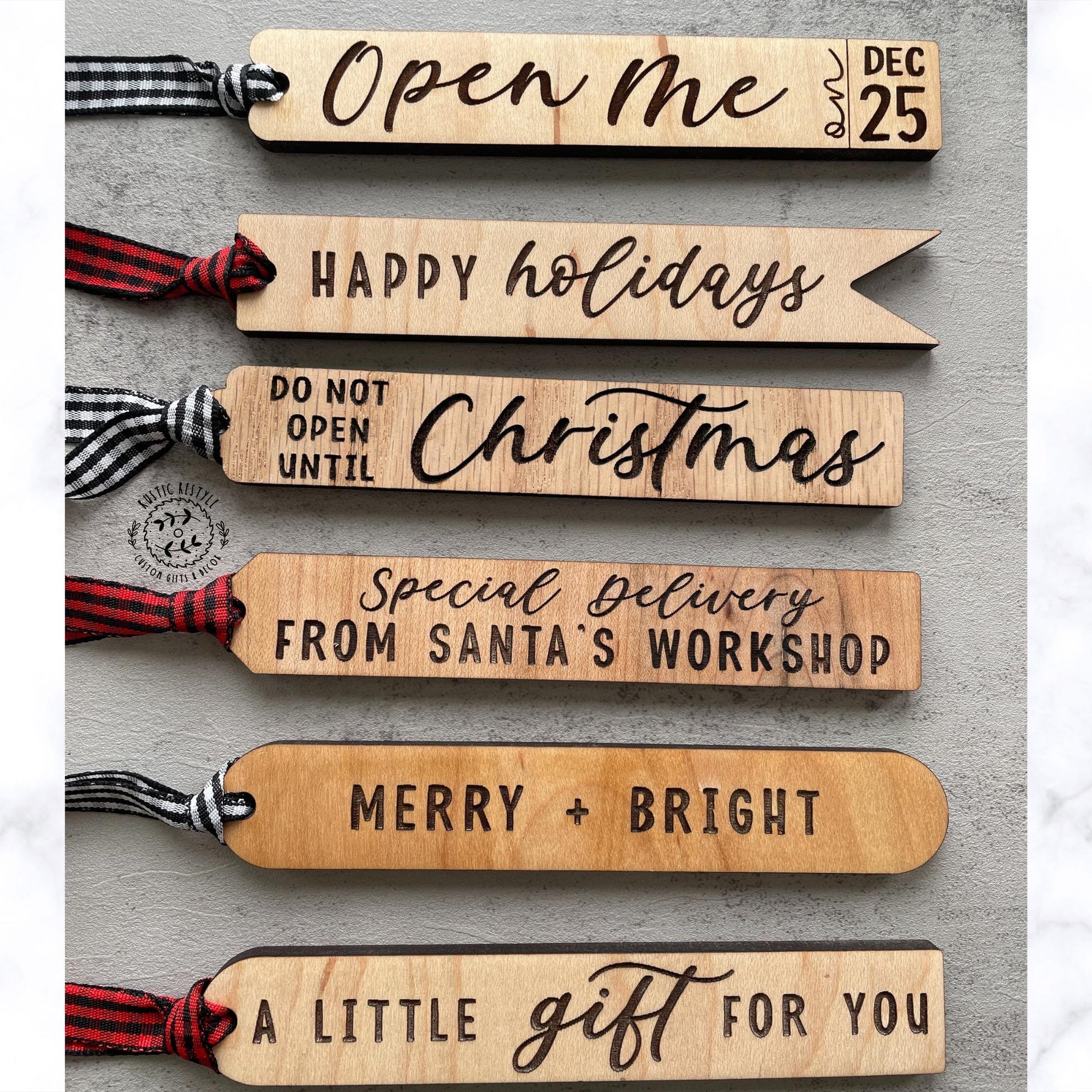 Gift tags for Christmas Presents make your own set, long skinny gift tags for Christmas gifts