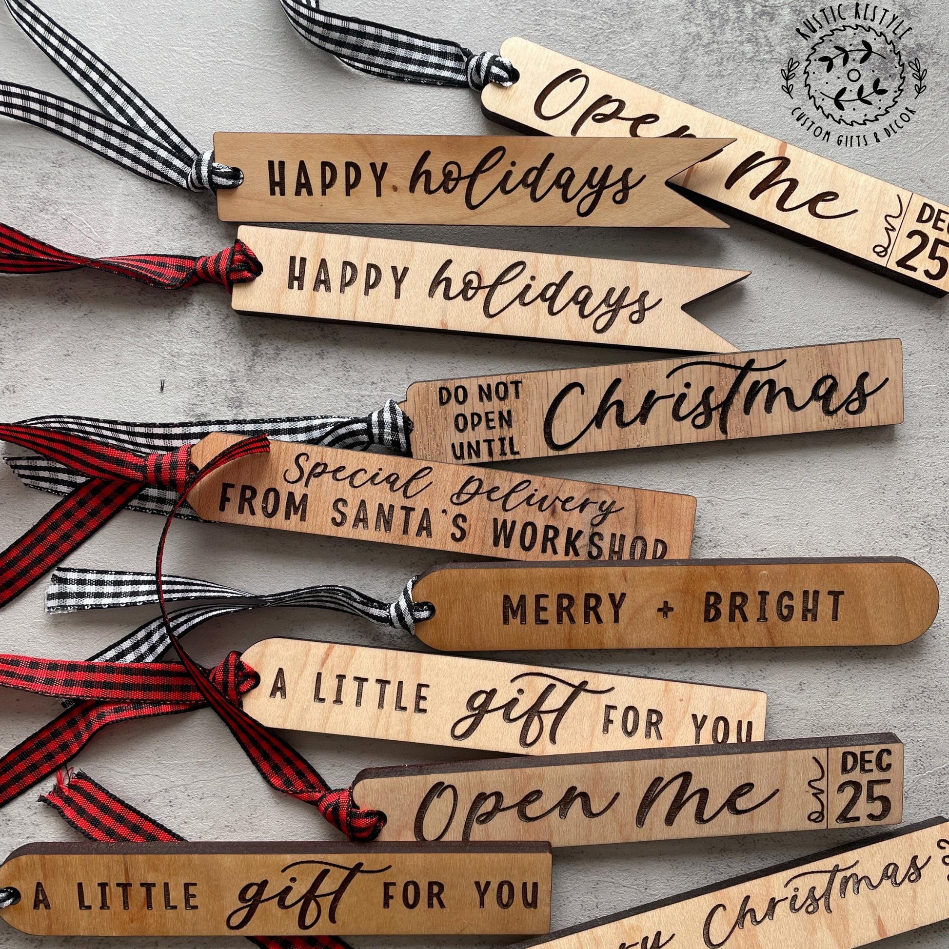 Gift tags for Christmas Presents make your own set, long skinny gift tags for Christmas gifts