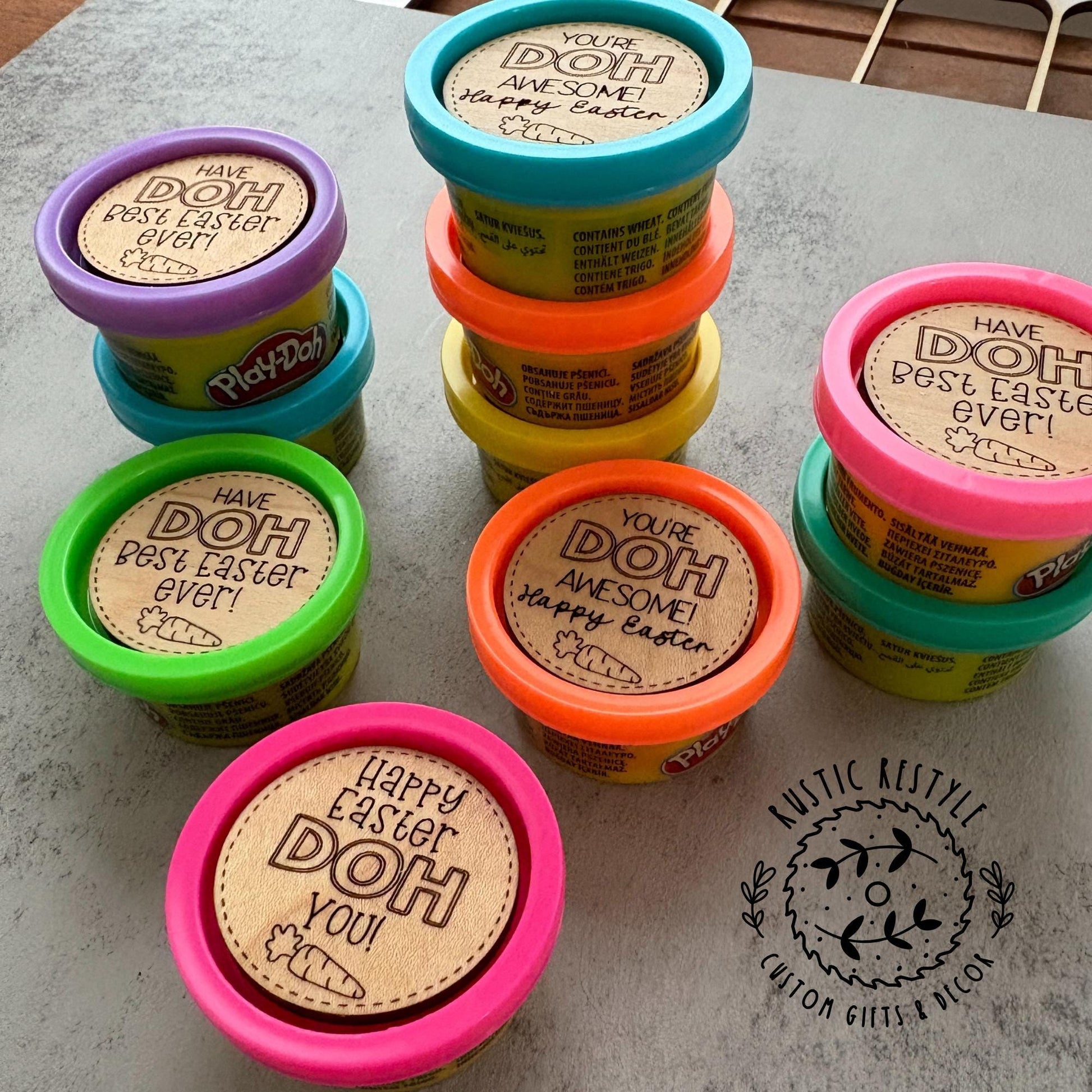 Wooden Play-Doh Easter basket stuffers for Kids