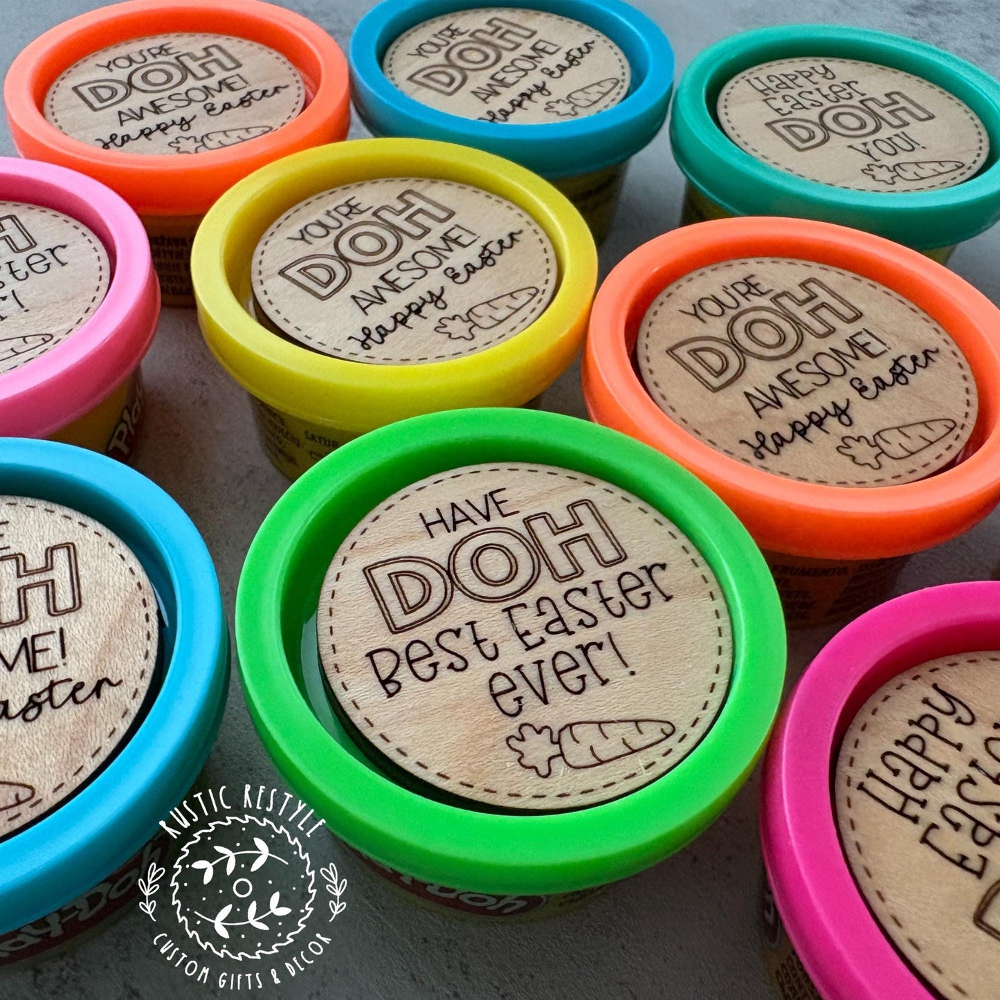 Wooden Play-Doh Easter basket stuffers for Kids