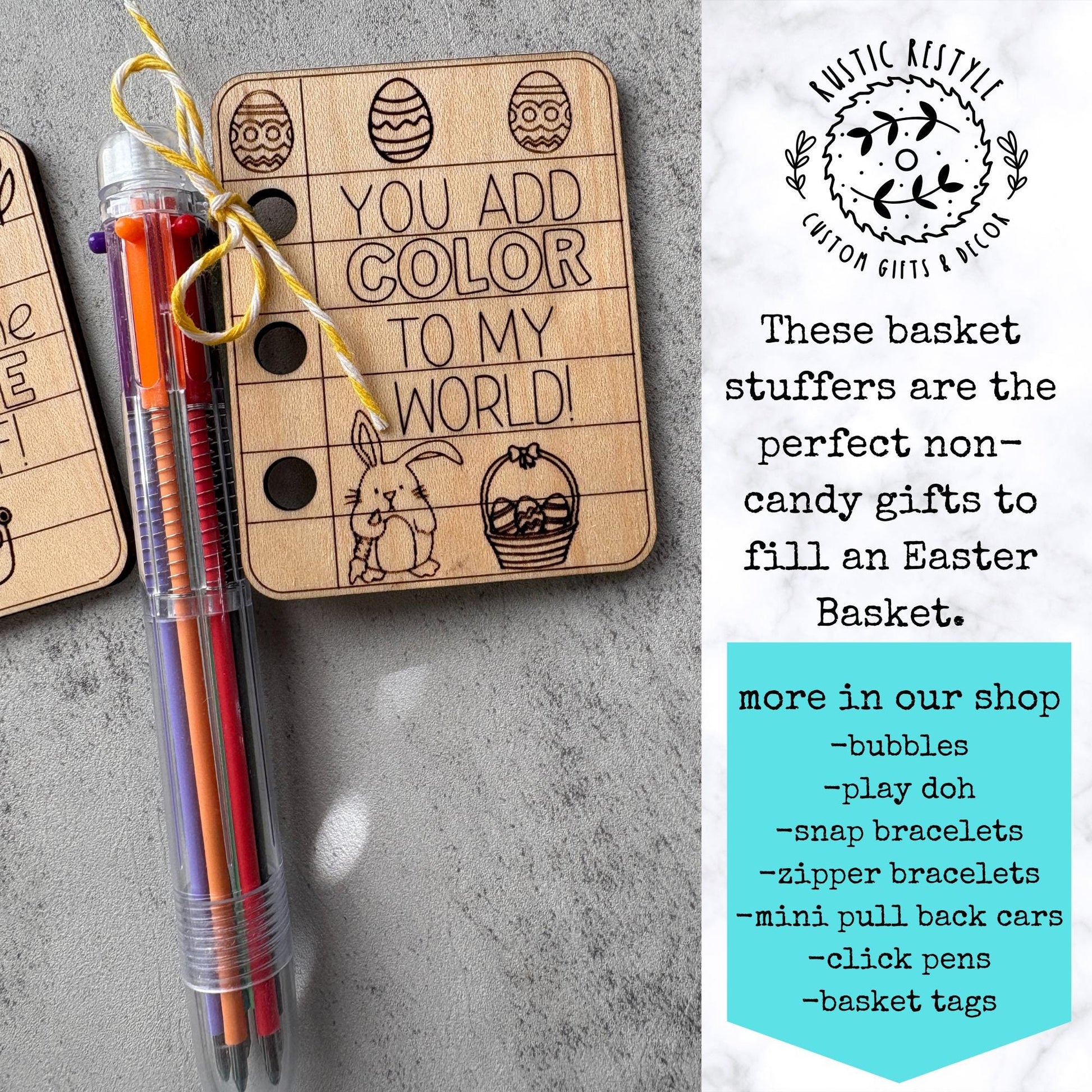 Multicolor Click Pens for Kids – Easter Basket stuffer, Classroom Party Favor, Non-Candy Easter Gift, Fun Writing Tools