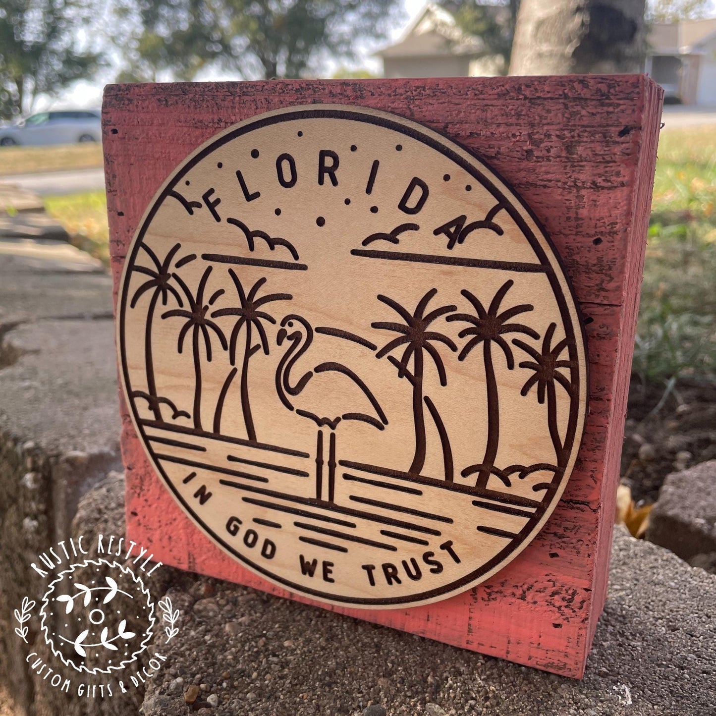 Wooden state plaque, great for a collage wall