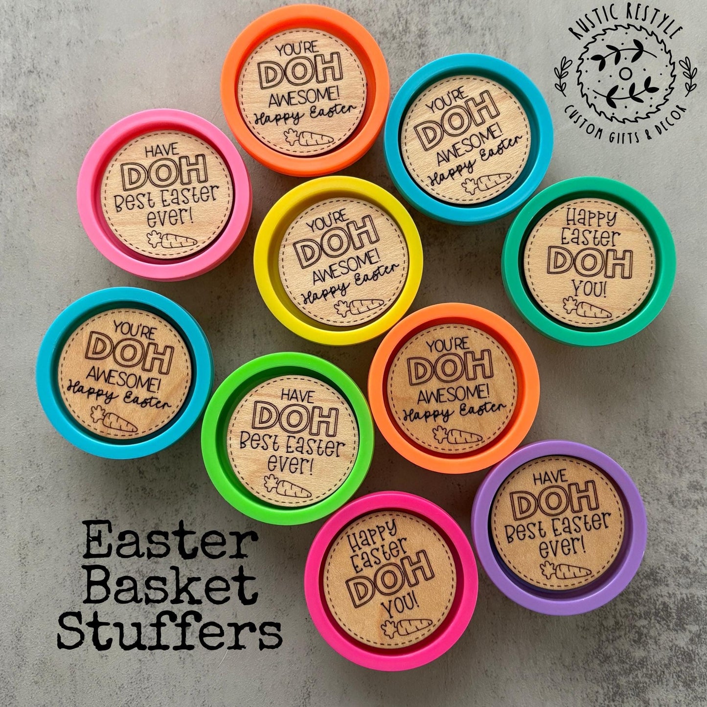 Wooden Play-Doh Easter basket stuffers for Kids