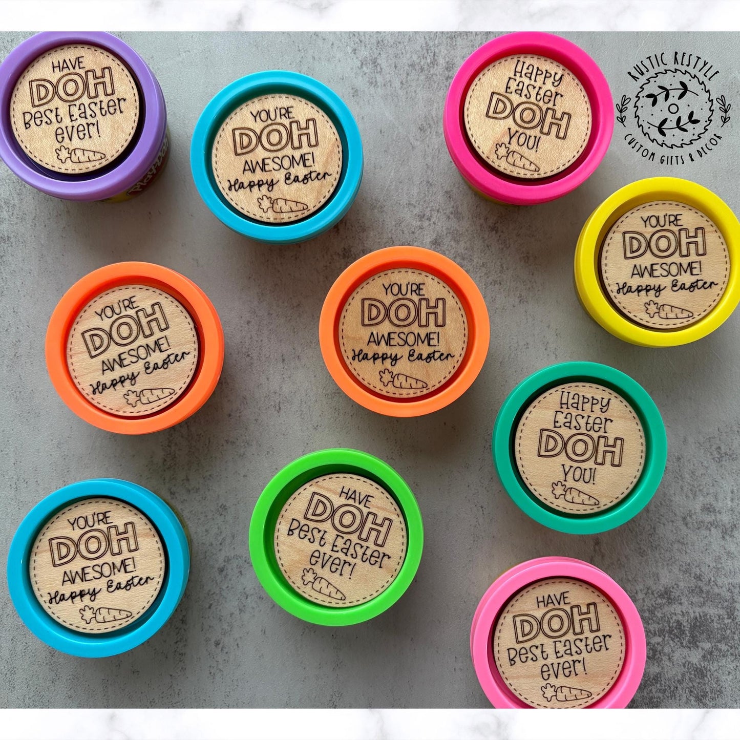 Wooden Play-Doh Easter basket stuffers for Kids
