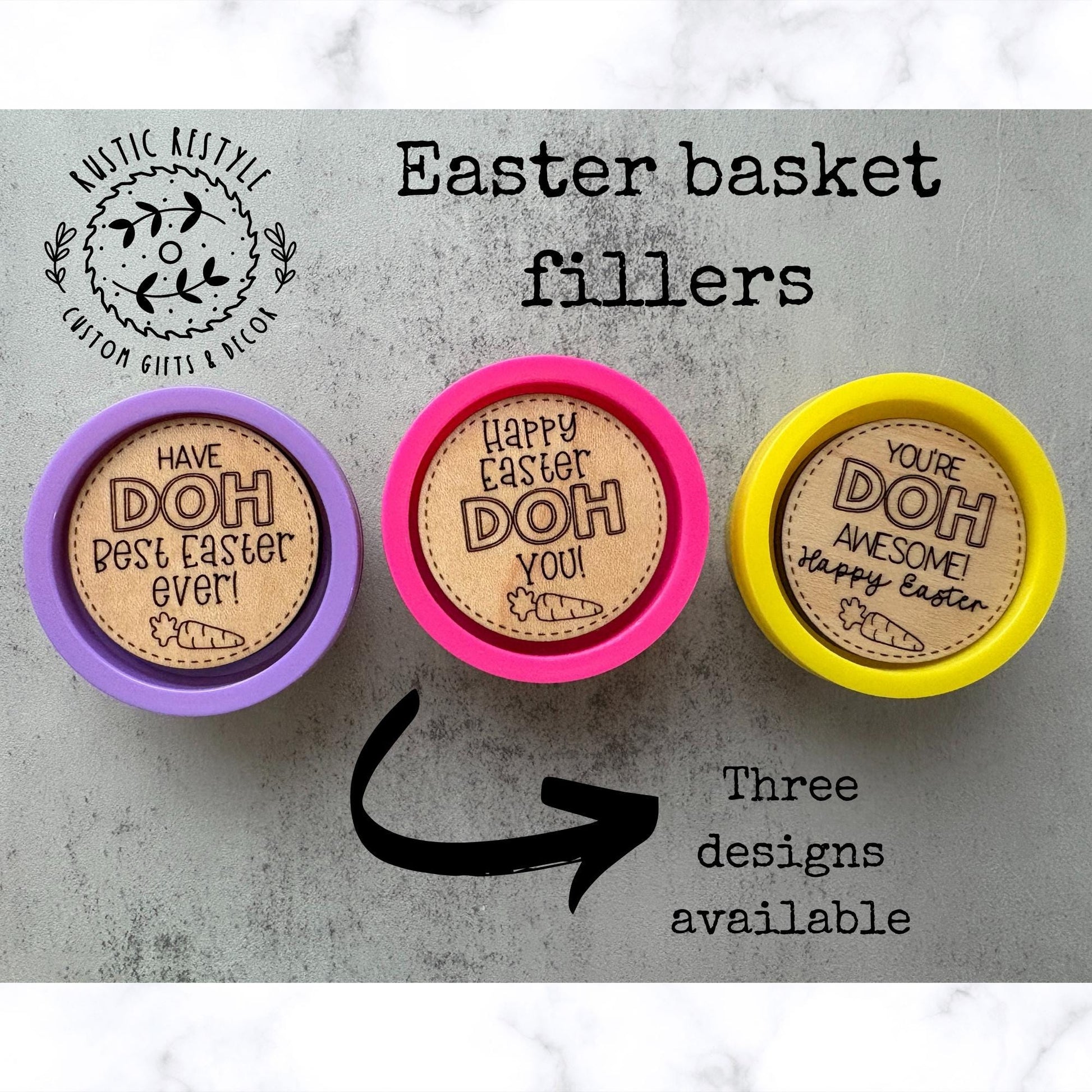 Wooden Play-Doh Easter basket stuffers for Kids