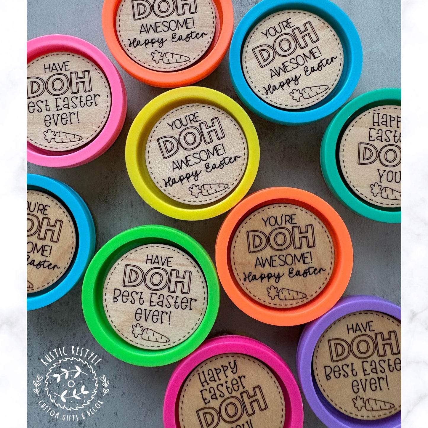 Wooden Play-Doh Easter basket stuffers for Kids