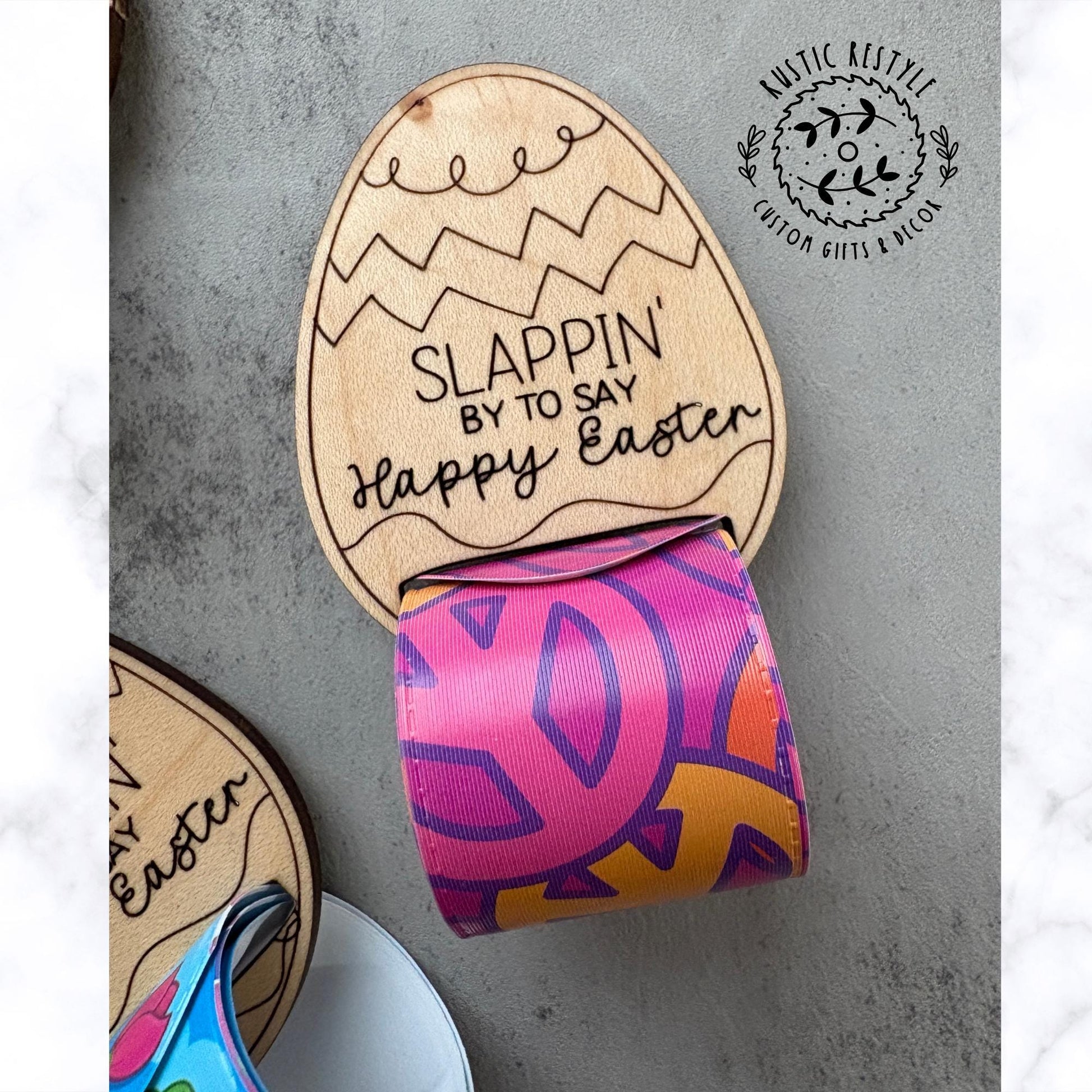 Kids slap bracelet Easter basket filler, Personalized wooden Easter basket stuffer gifts, classroom prizes