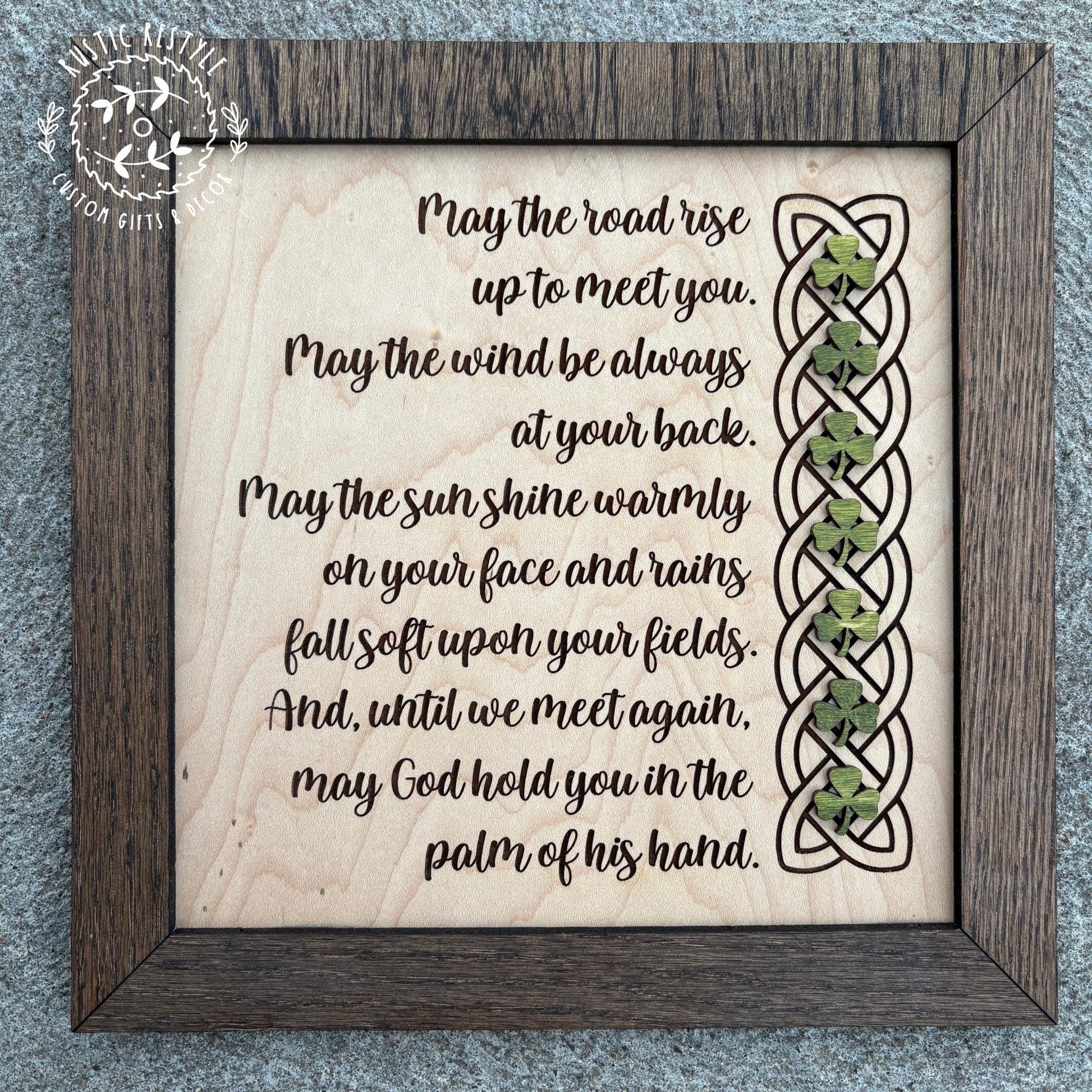 10x10 Irish blessings plaque