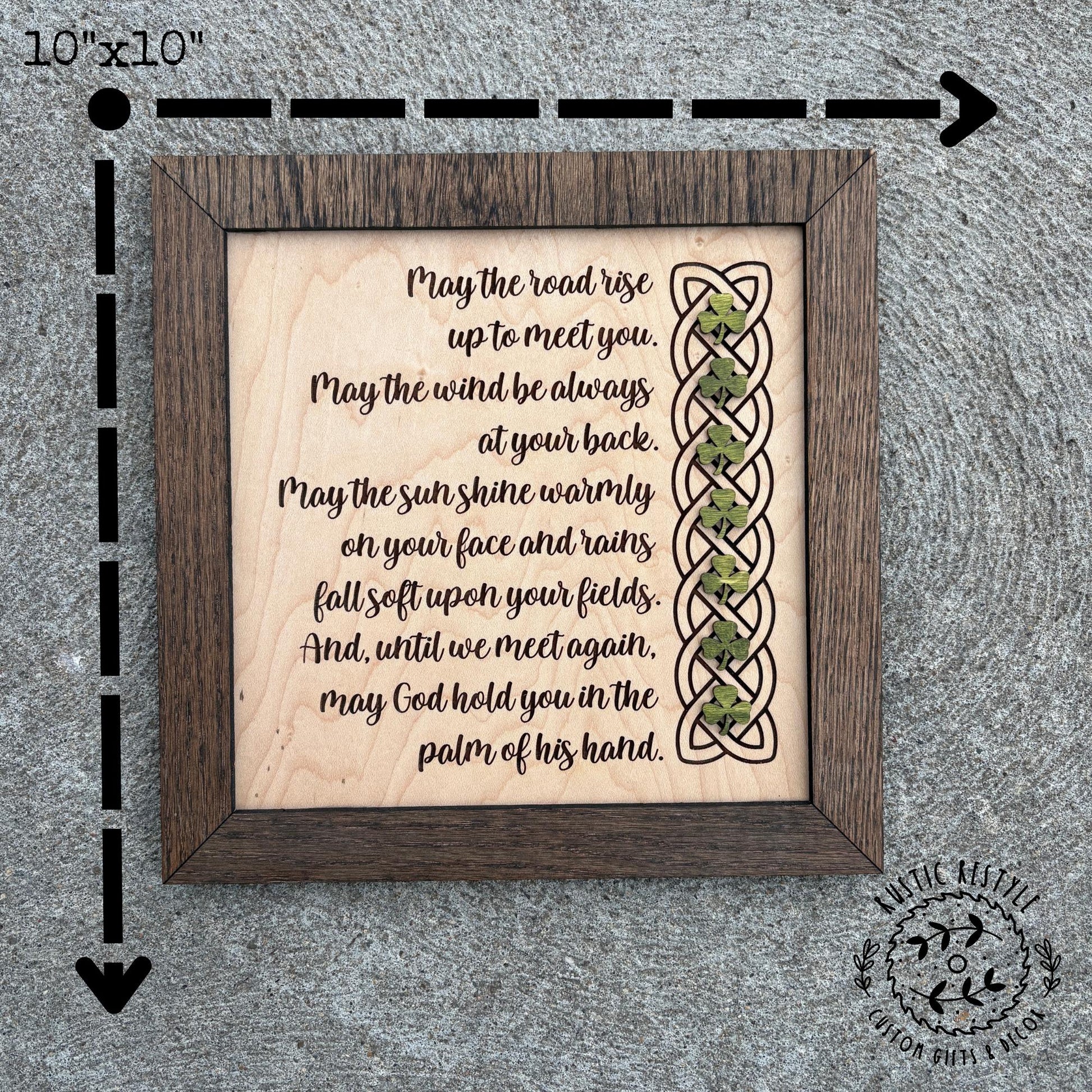 10x10 Irish blessings plaque