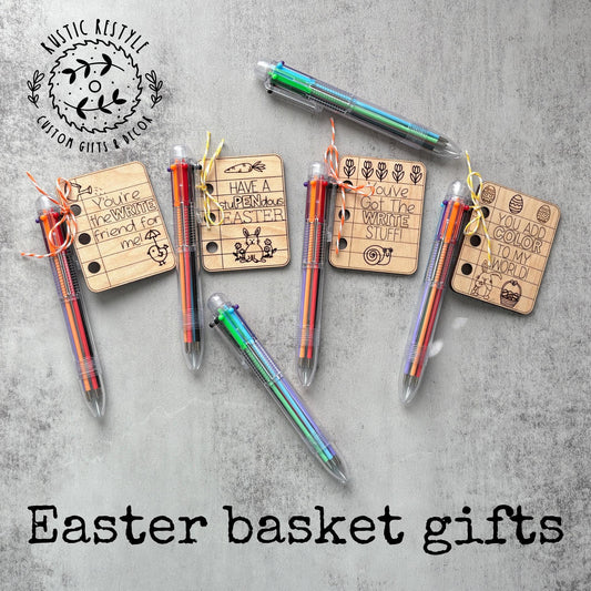 Multicolor Click Pens for Kids – Easter Basket stuffer, Classroom Party Favor, Non-Candy Easter Gift, Fun Writing Tools