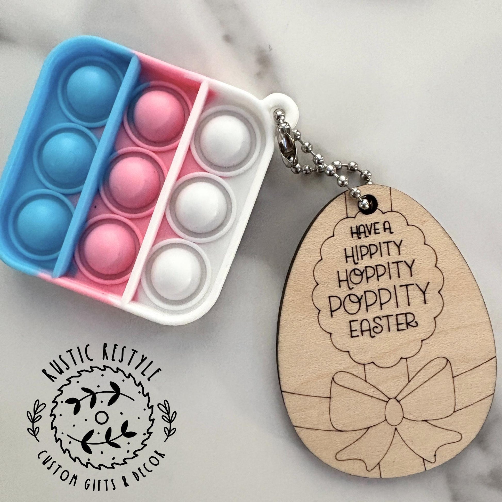 Classroom Easter Pop-its, wooden Easter basket stuffer or filler pop-its